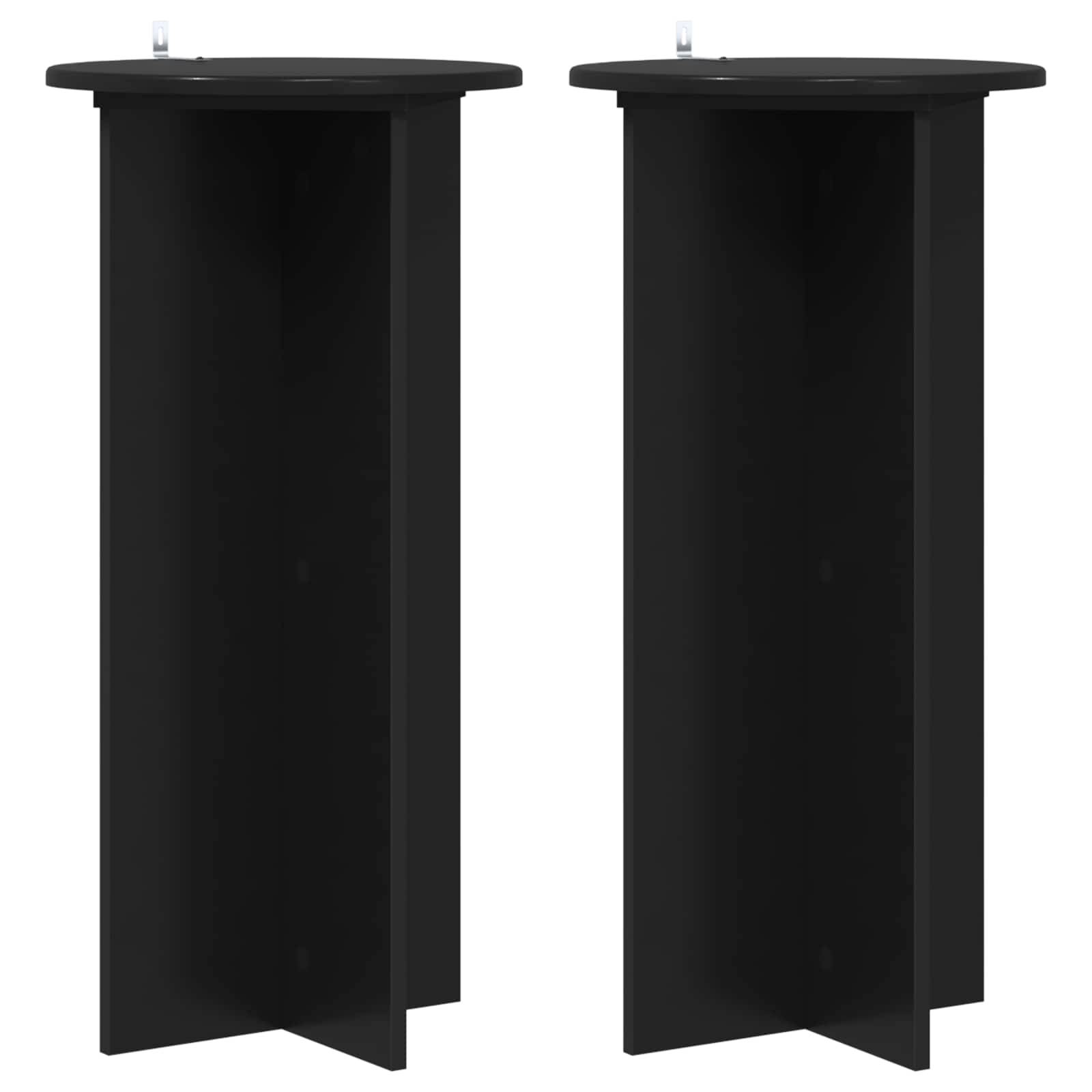 vidaXL Pflanzenständer 2 pcs Schwarz 40 x 40 x 80 cm Holzwerkstoff