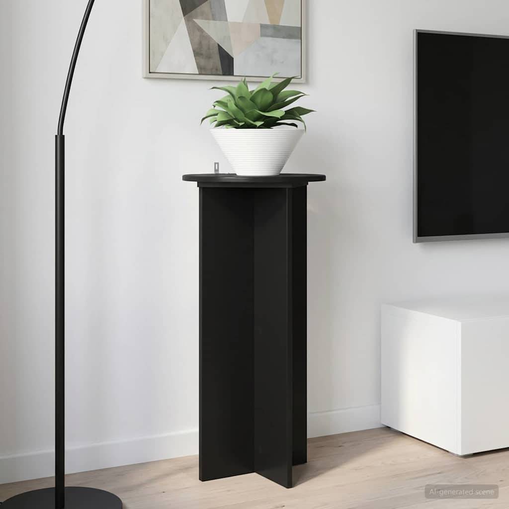 vidaXL Pflanzenständer 2 pcs Schwarz 40 x 40 x 80 cm Holzwerkstoff