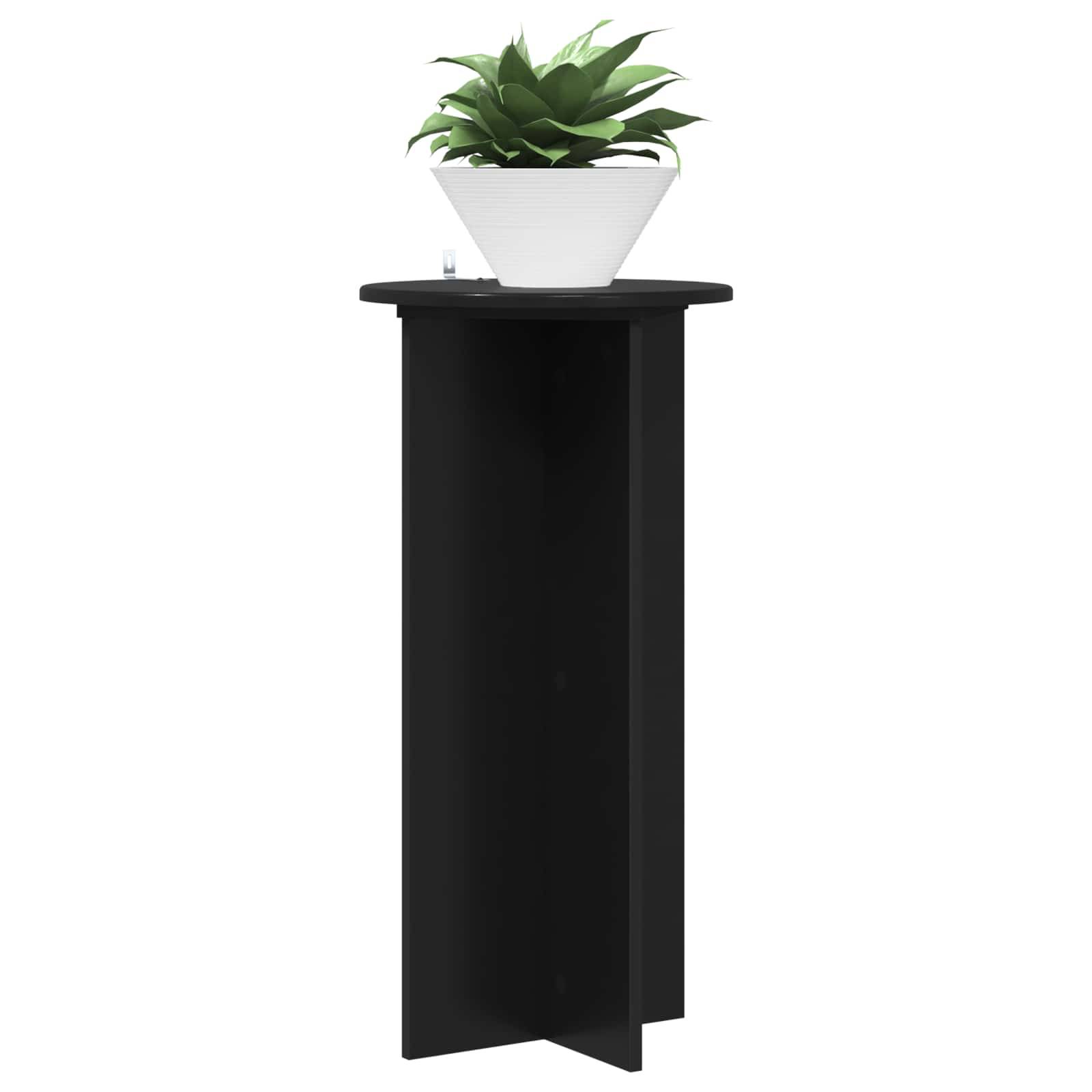 vidaXL Pflanzenständer 2 pcs Schwarz 40 x 40 x 80 cm Holzwerkstoff
