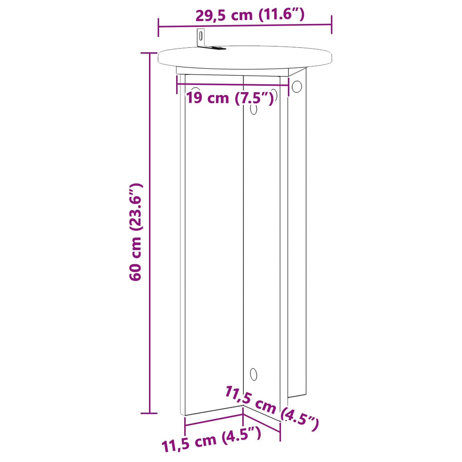 vidaXL Pflanzenständer 2 pcs Weiß Ø29,5 x 60 cm Holzwerkstoff