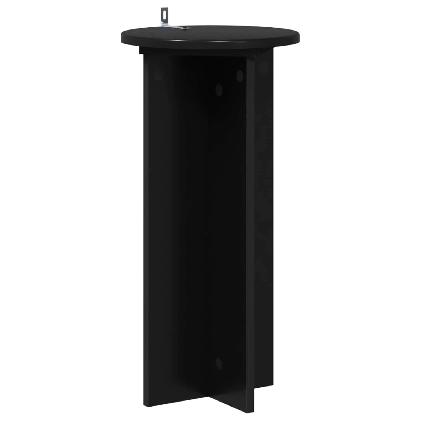 vidaXL Pflanzenständer 2 pcs Schwarz 29,5 x 29,5 x 60 cm Holzwerkstoff