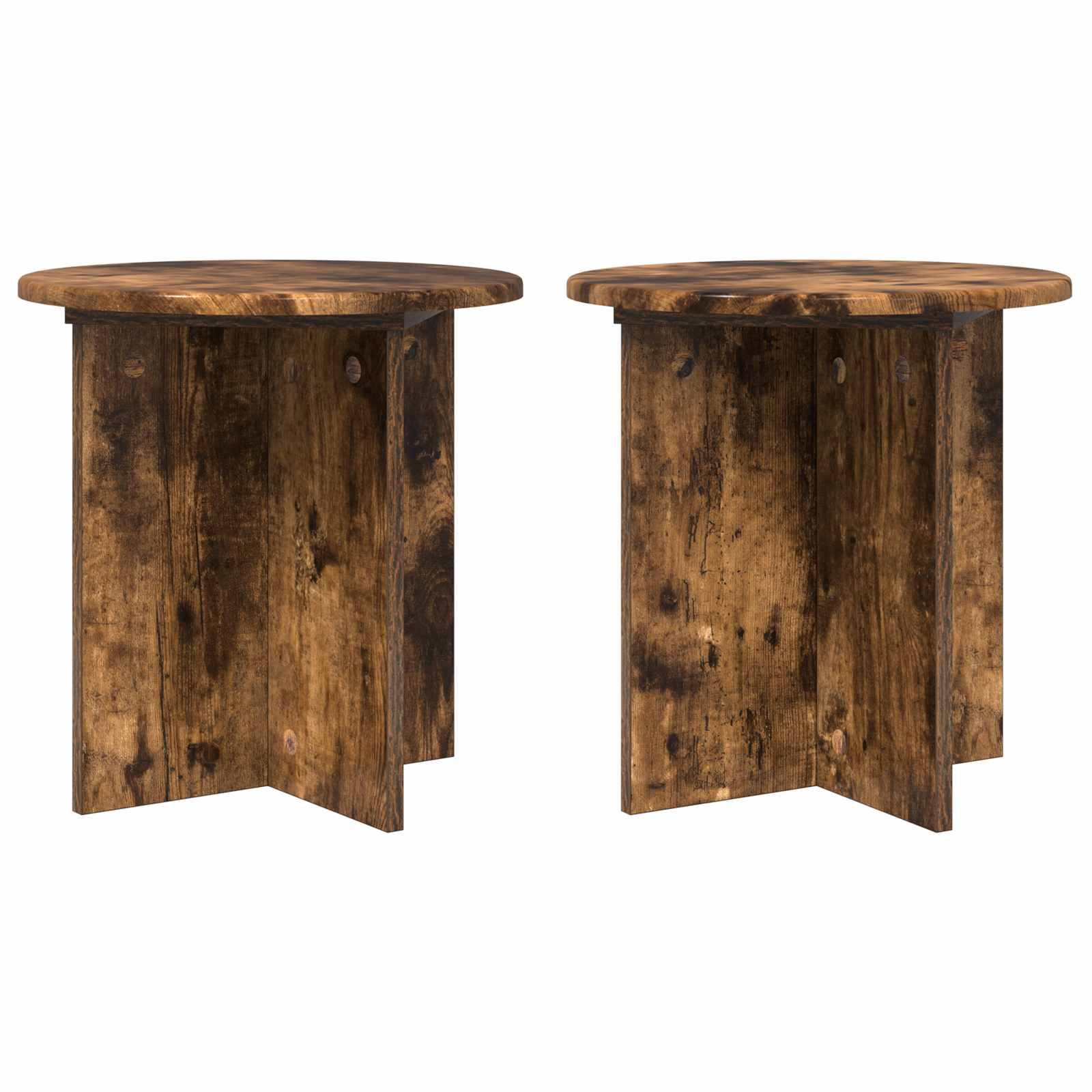 vidaXL Pflanzenständer 2 pcs Geräucherte Eiche 40 x 40 x 40 cm