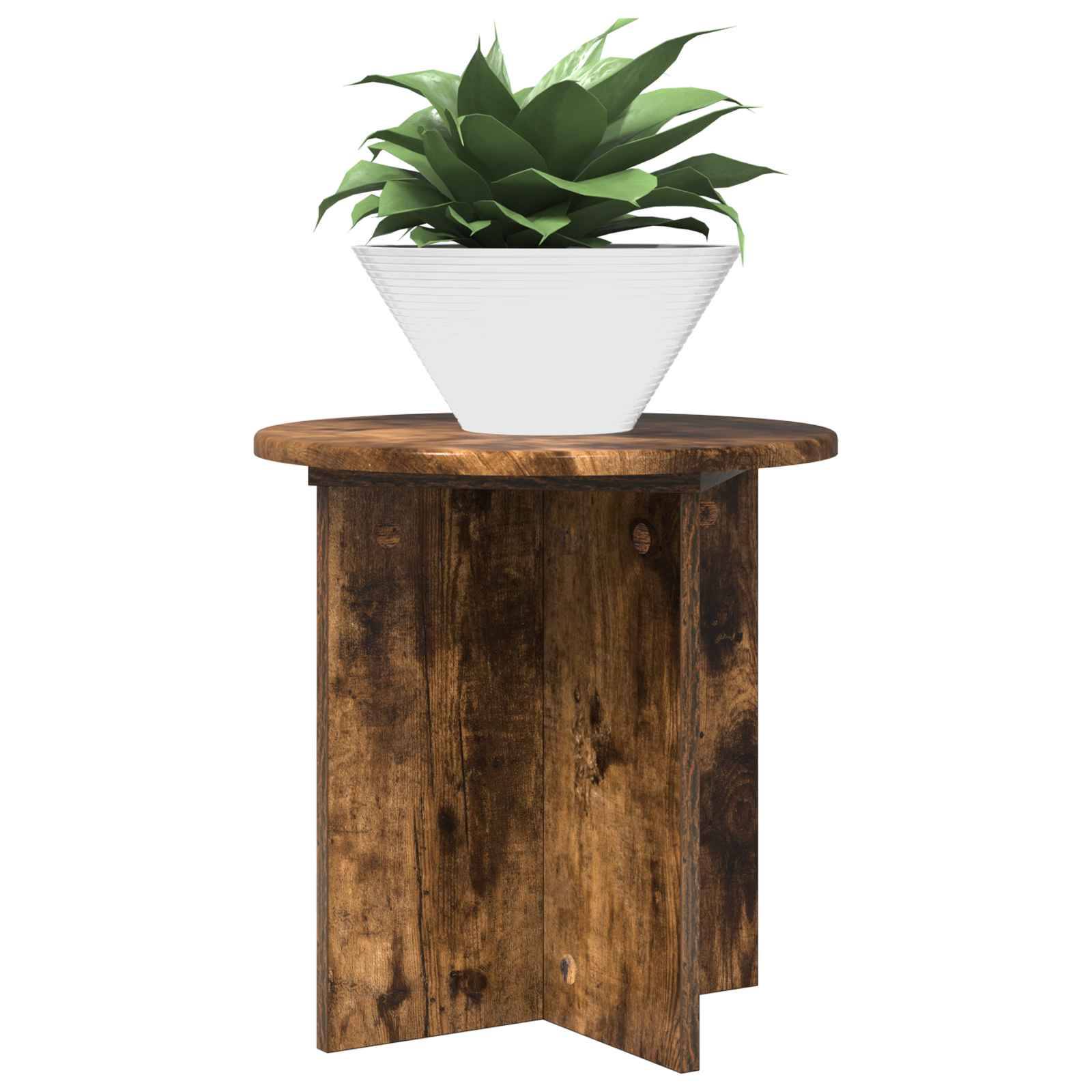 vidaXL Pflanzenständer 2 pcs Geräucherte Eiche 40 x 40 x 40 cm