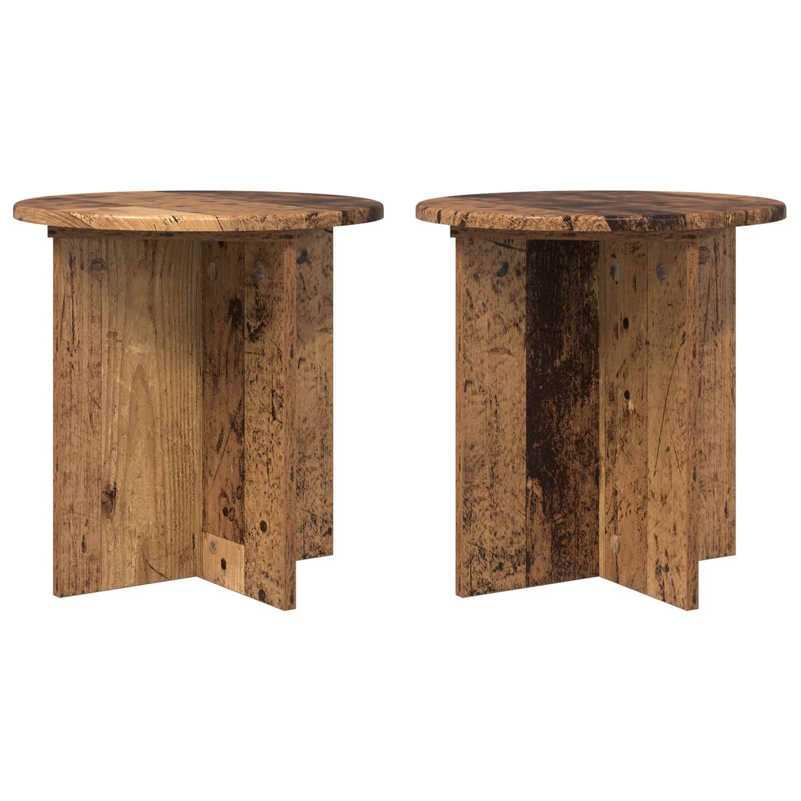 vidaXL Pflanzenständer 2 pcs Altholz 40 x 40 x 40 cm Holzwerkstoff