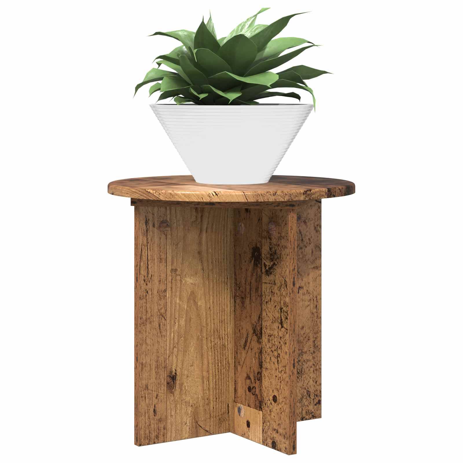 vidaXL Pflanzenständer 2 pcs Altholz 40 x 40 x 40 cm Holzwerkstoff