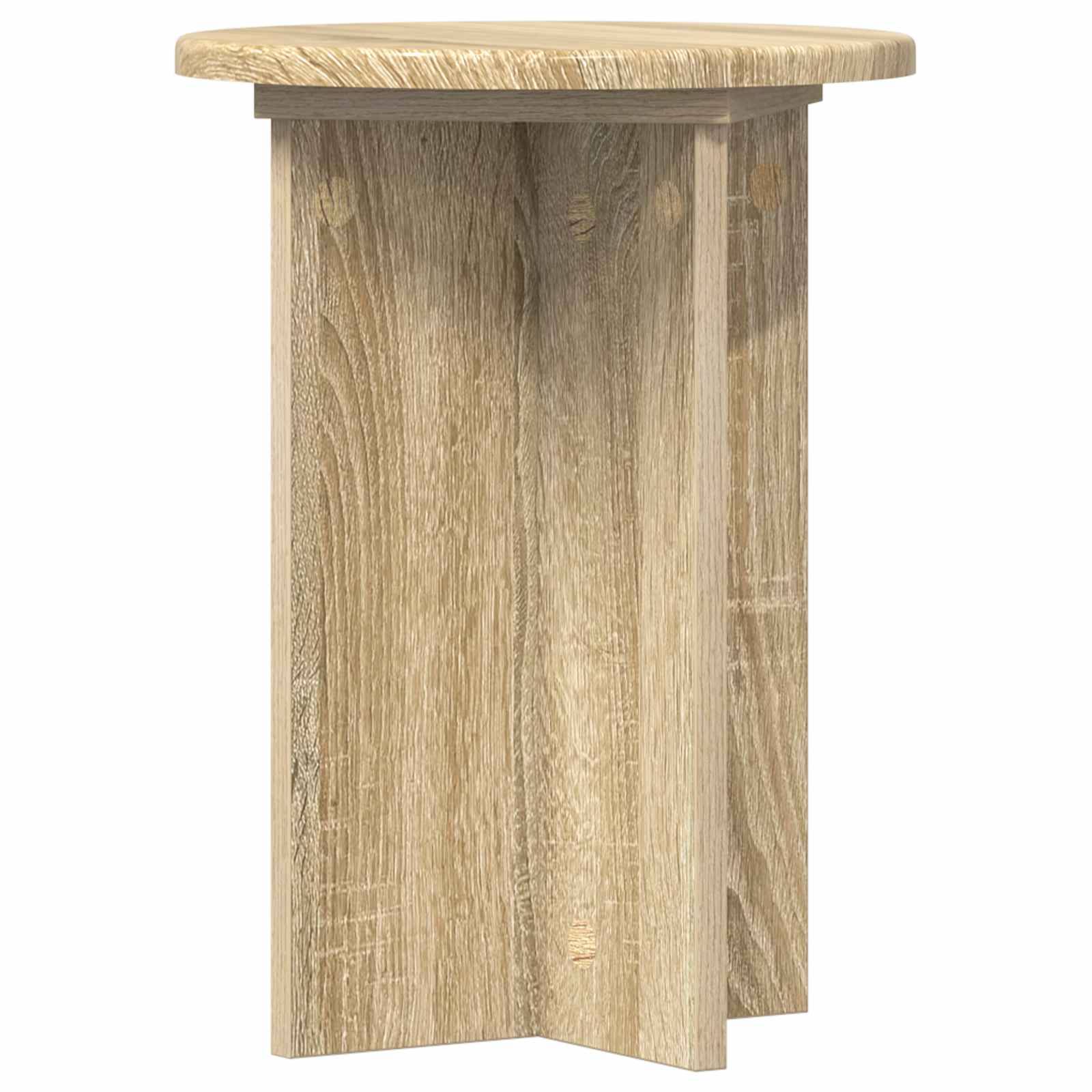 vidaXL Pflanzenständer 2 pcs Sonoma-Eiche Ø29,5 x 40 cm Holzwerkstoff