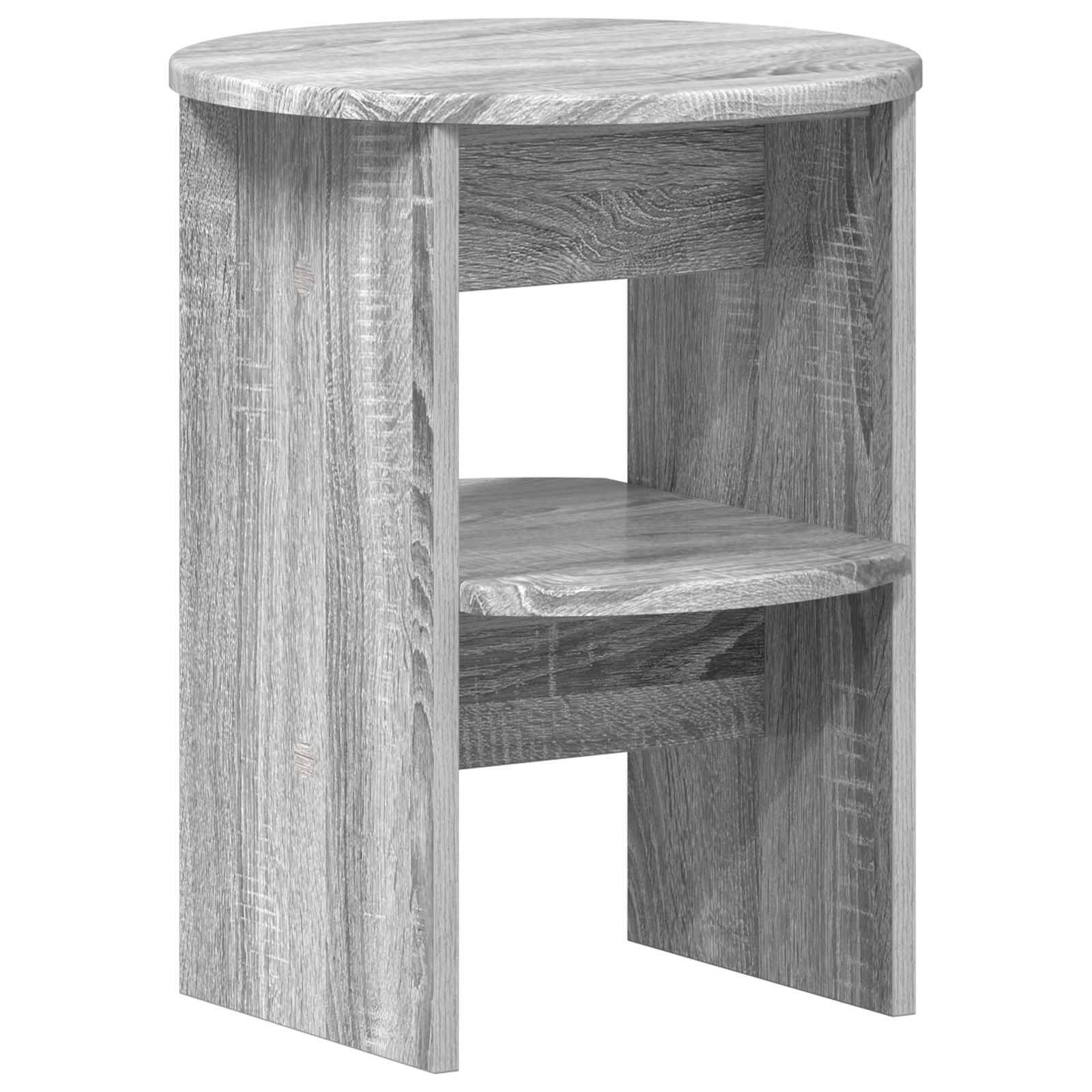 vidaXL Seitenschrank Graues Sonoma Ø40 x 50 cm Holzwerkstoff