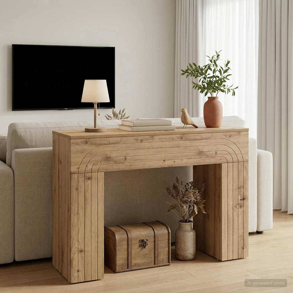 vidaXL Couchtisch Artisan-Eiche 102 x 35 x 75 cm Holzwerkstoff