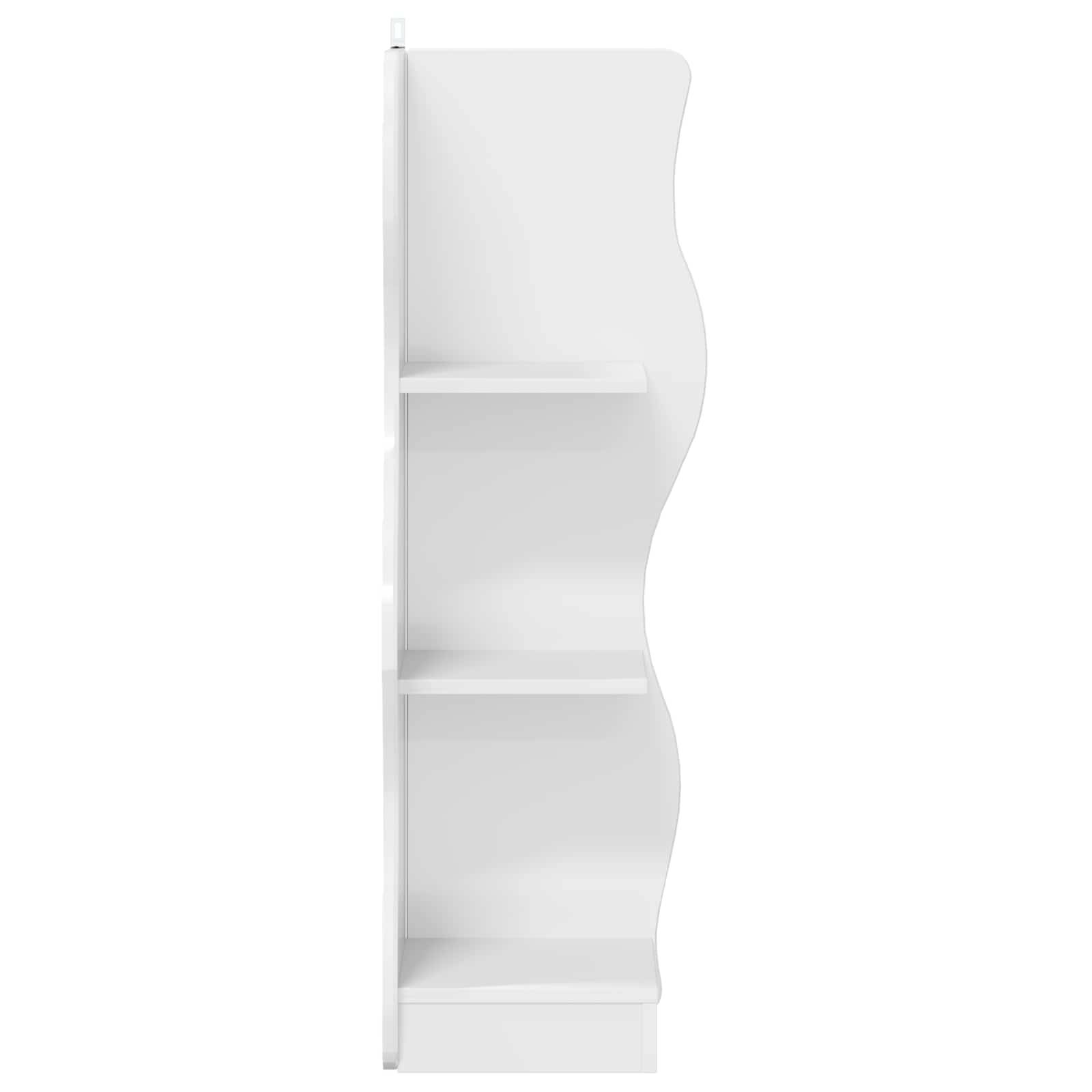 vidaXL Eckregal Hochglanz Weiß 34 x 33 x 102 cm Holzwerkstoff