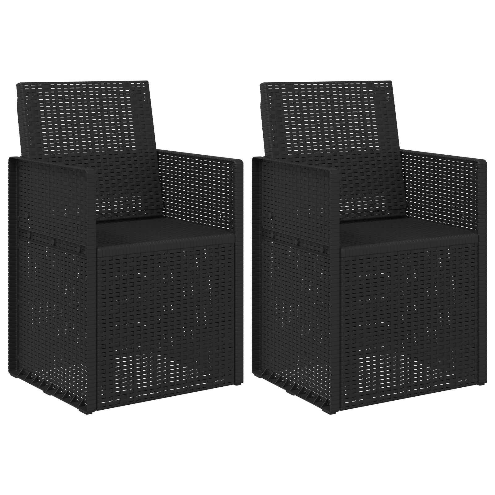 vidaXL Garten Esszimmerstühle 2 pcs Anthrazit 53 x 47 x 88,5 cm PP