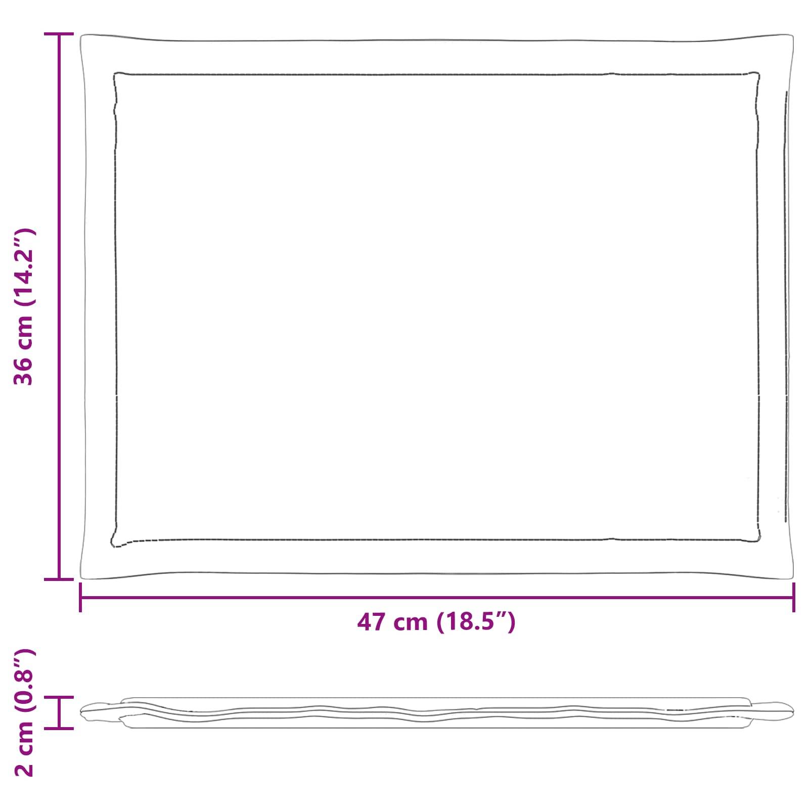 vidaXL Sitzkissen 2 pcs Taupe 47 x 36 x 2 cm Polyester