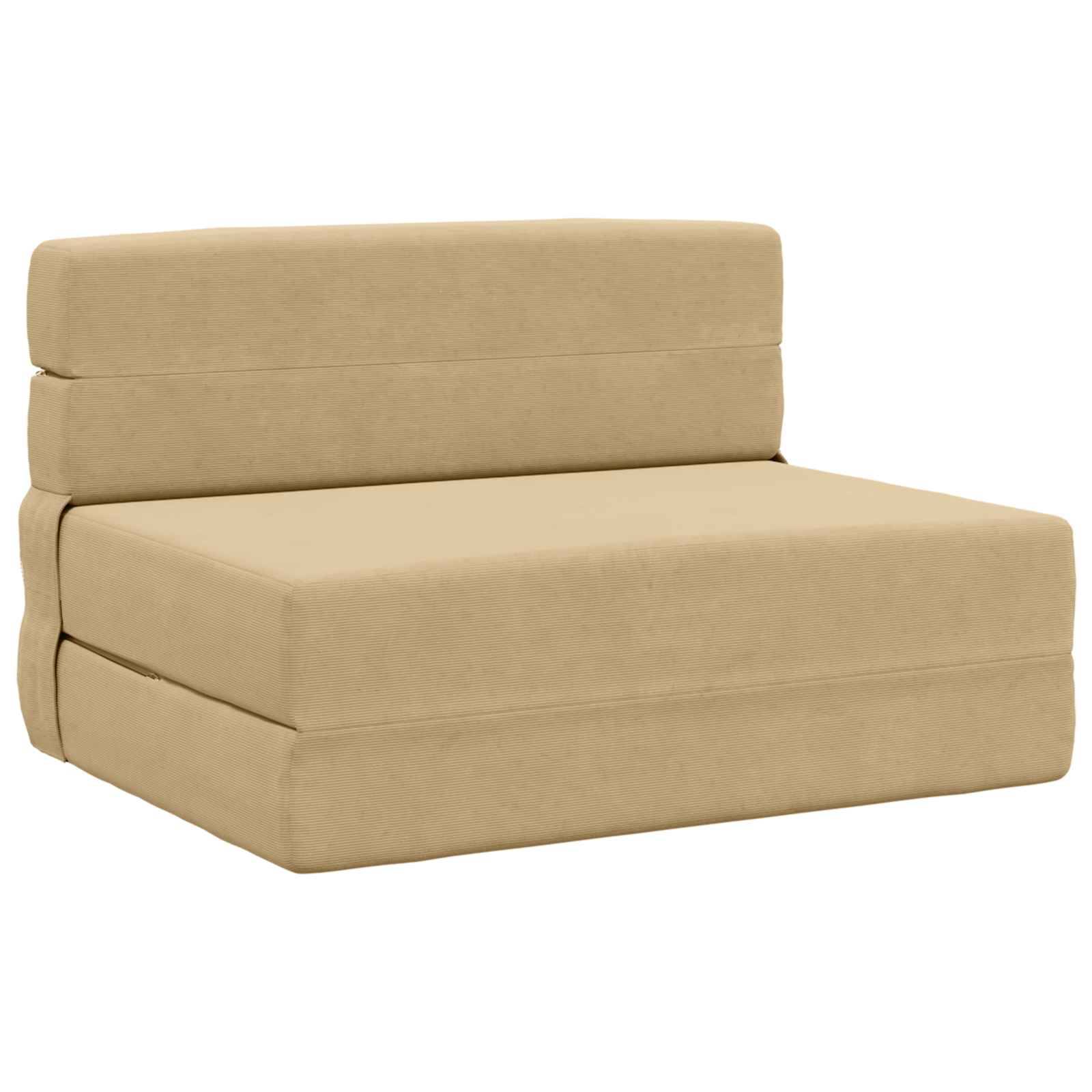 vidaXL Klappsofa Bett Grün Grau 100 x 80 x 60 cm Stoff
