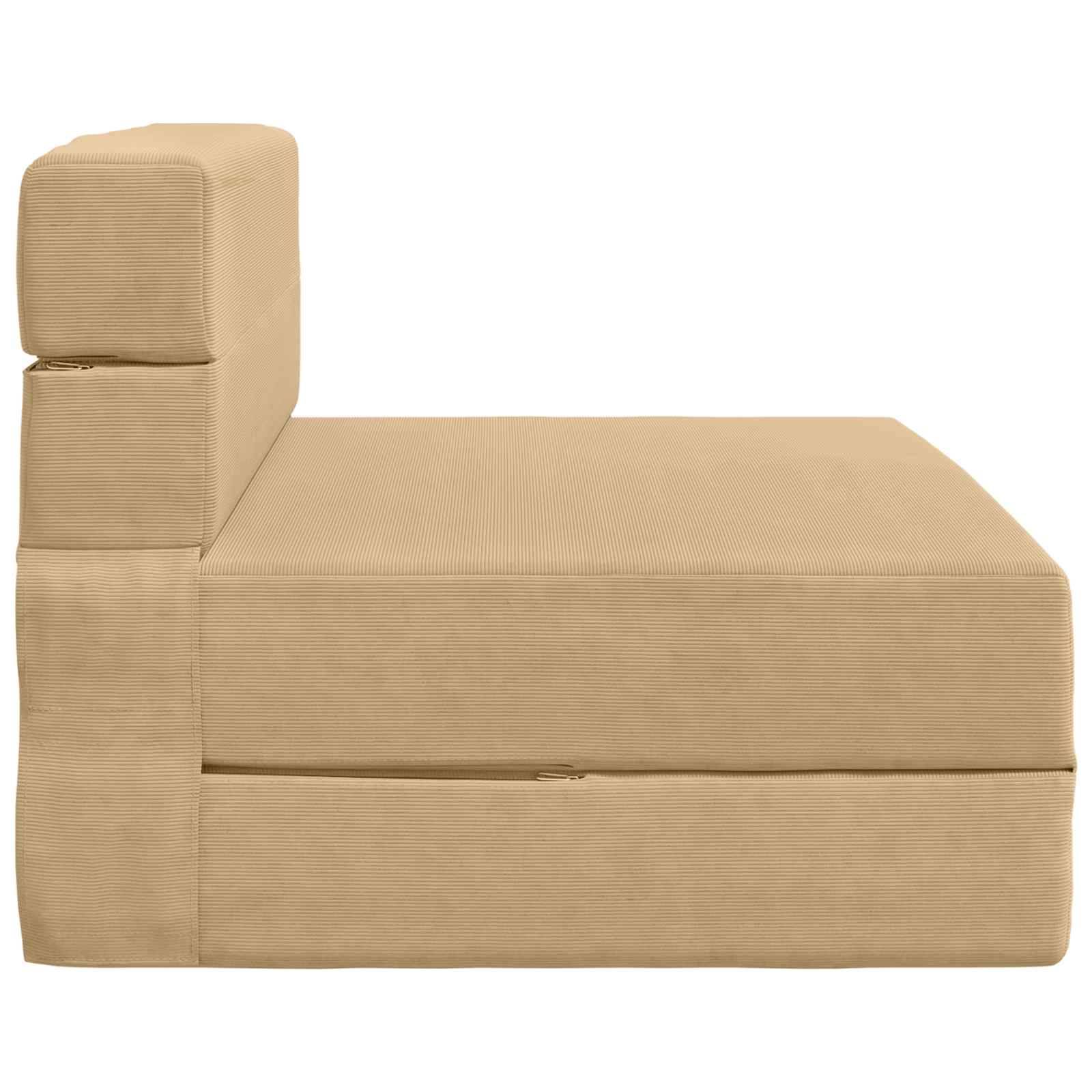 vidaXL Klappsofa Bett Grün Grau 100 x 80 x 60 cm Stoff