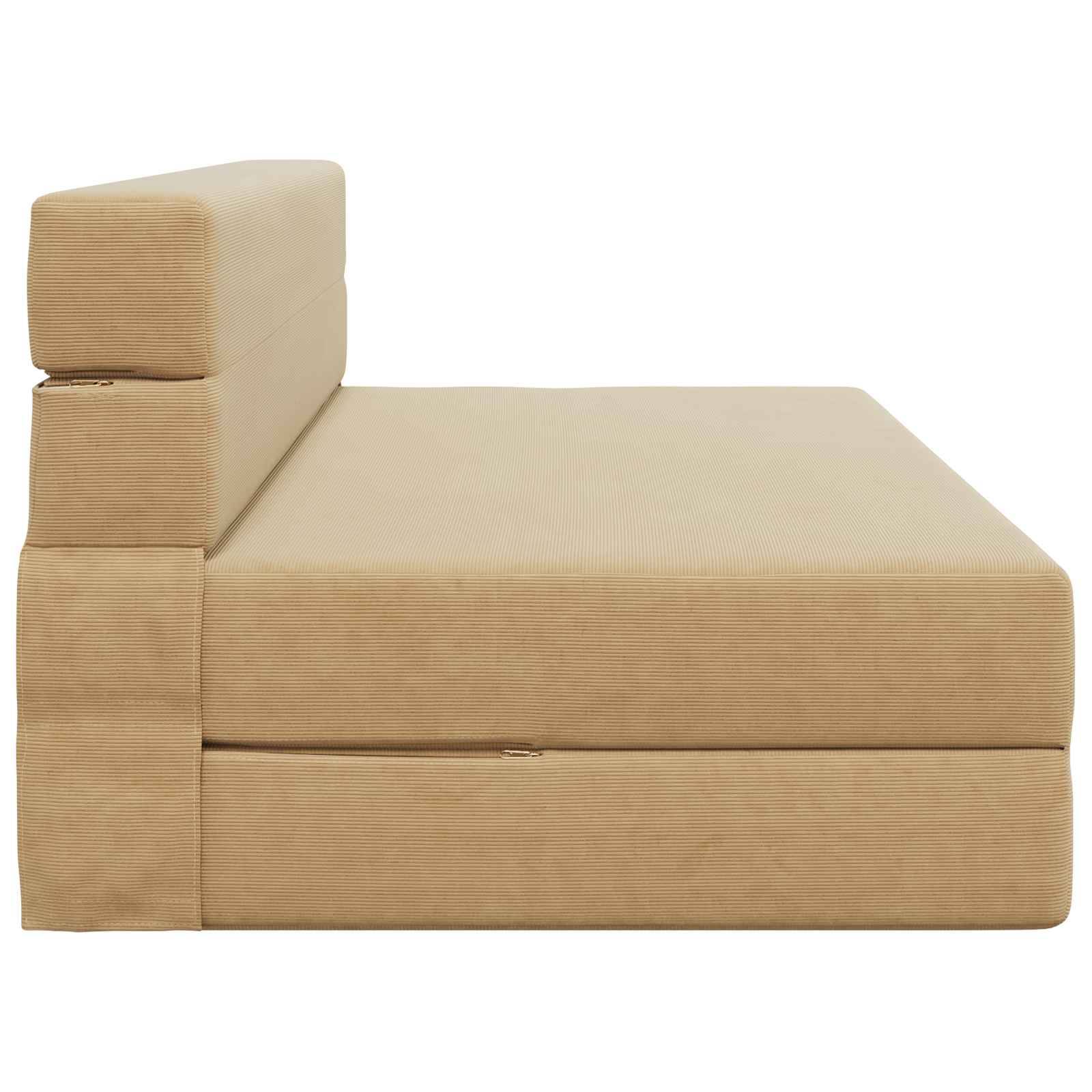 vidaXL Klappsofa Bett Hellgrün-Grau 203 x 152 x 15 cm Cordstoff