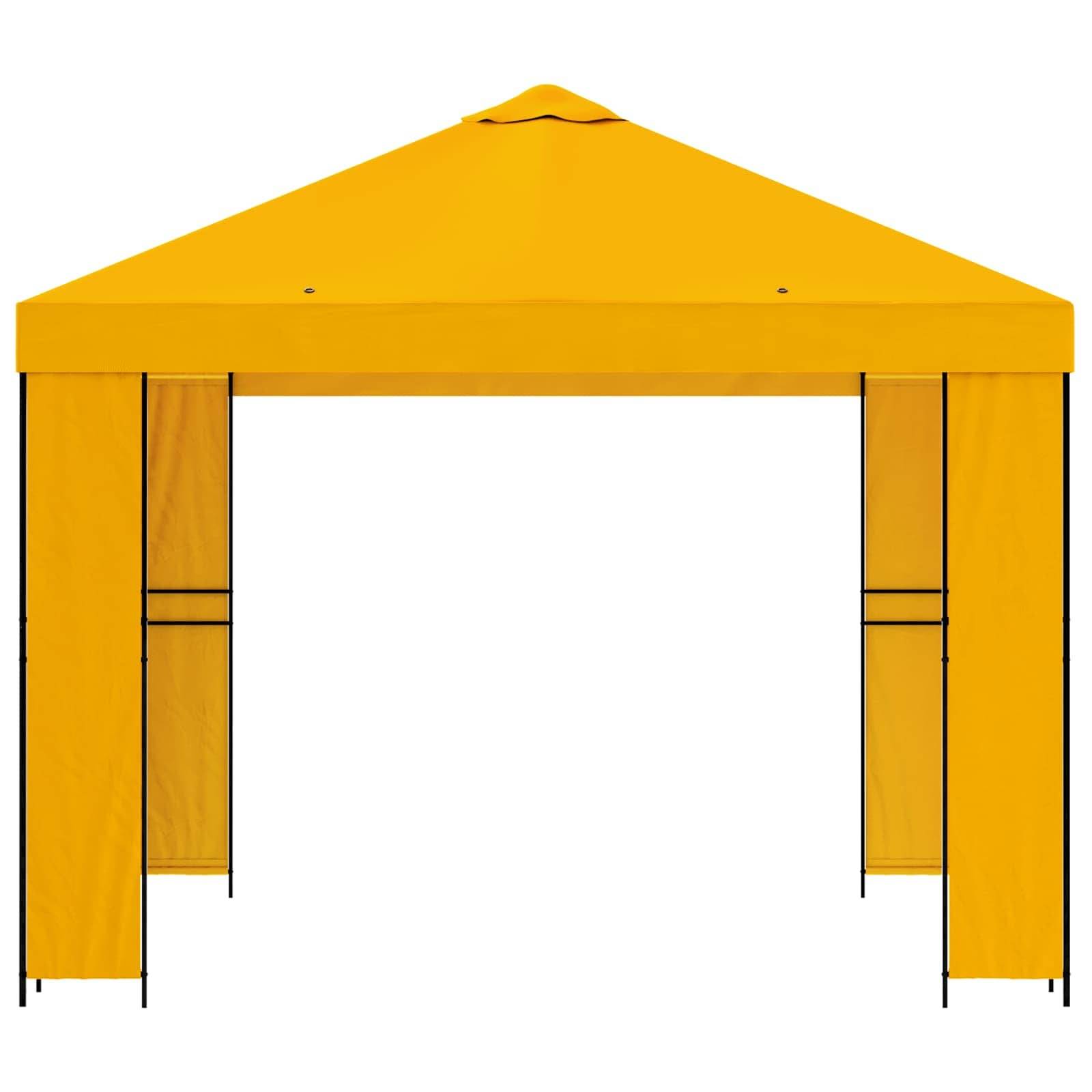vidaXL Pavillon 3 x 3 m Gelb Polyester und Stahl 190