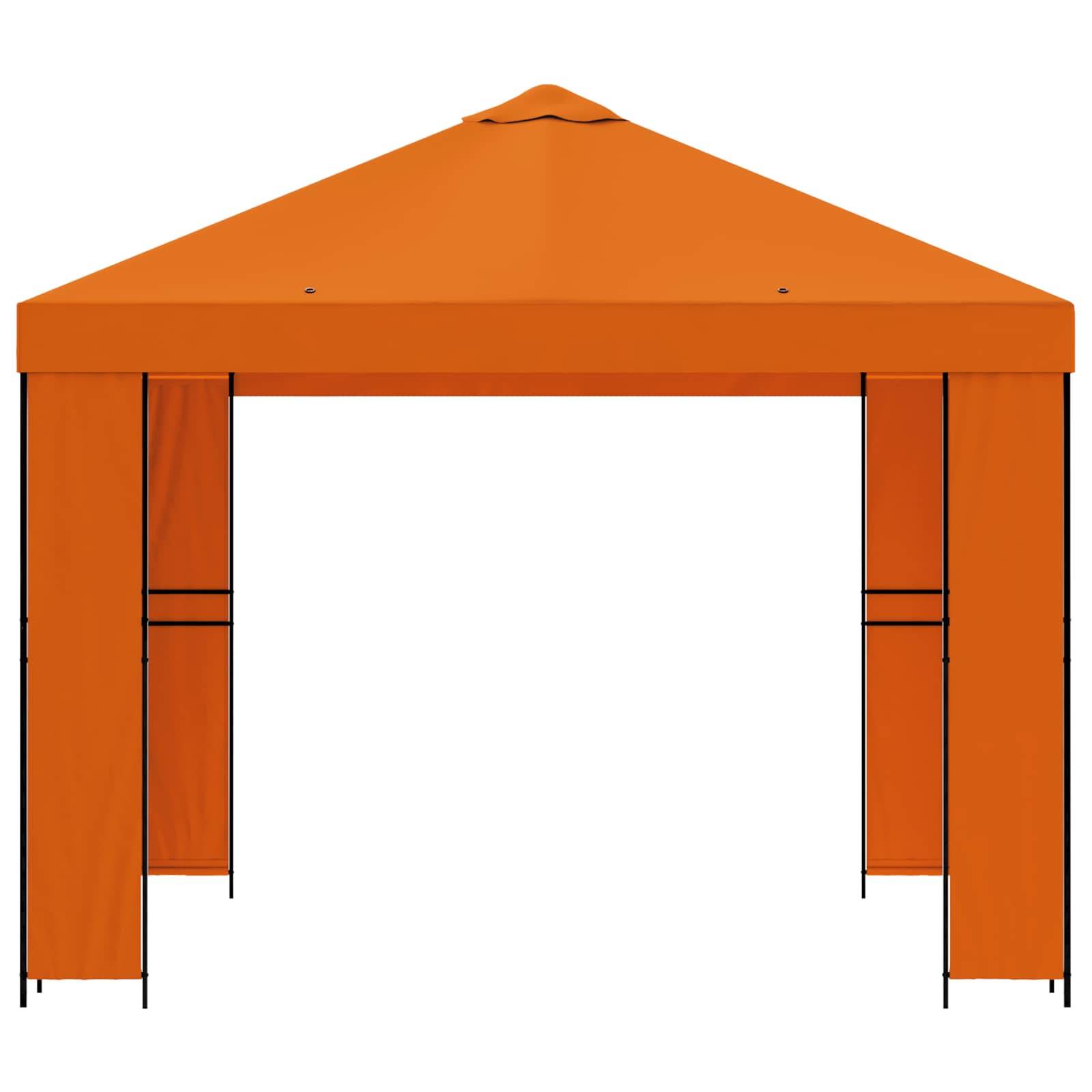 vidaXL Pavillon 3 x 3 m Orange Polyester und Stahl 190