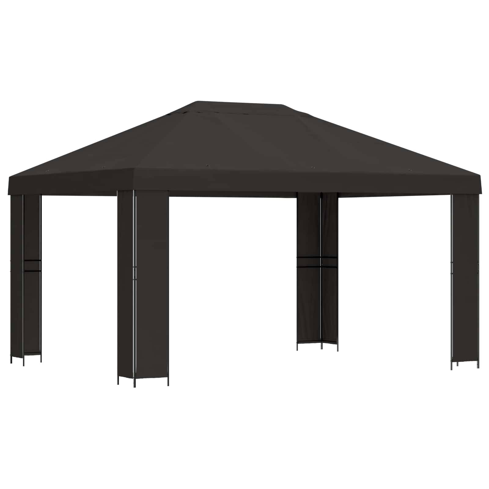 vidaXL Pavillon 4 x 3 m Anthrazit Polyester und Stahl 190