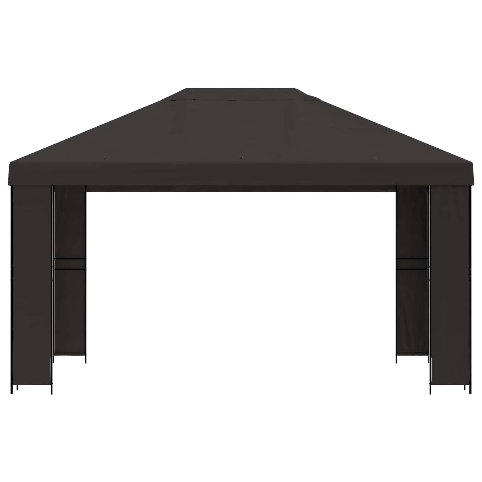 vidaXL Pavillon 4 x 3 m Anthrazit Polyester und Stahl 190