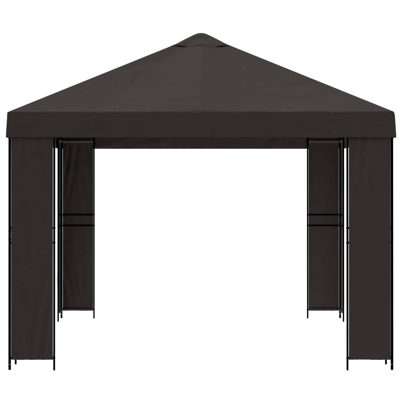 vidaXL Pavillon 4 x 3 m Anthrazit Polyester und Stahl 190