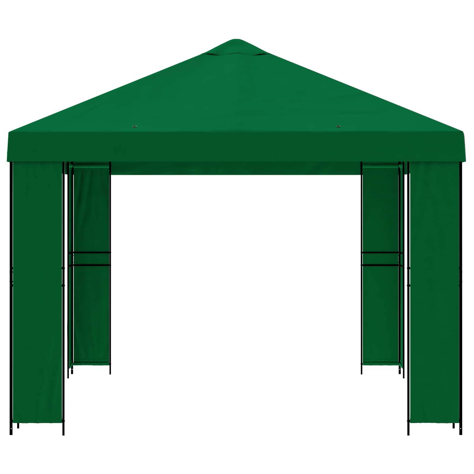 vidaXL Pavillon 4 x 3 m Grün Polyester und Stahl 190