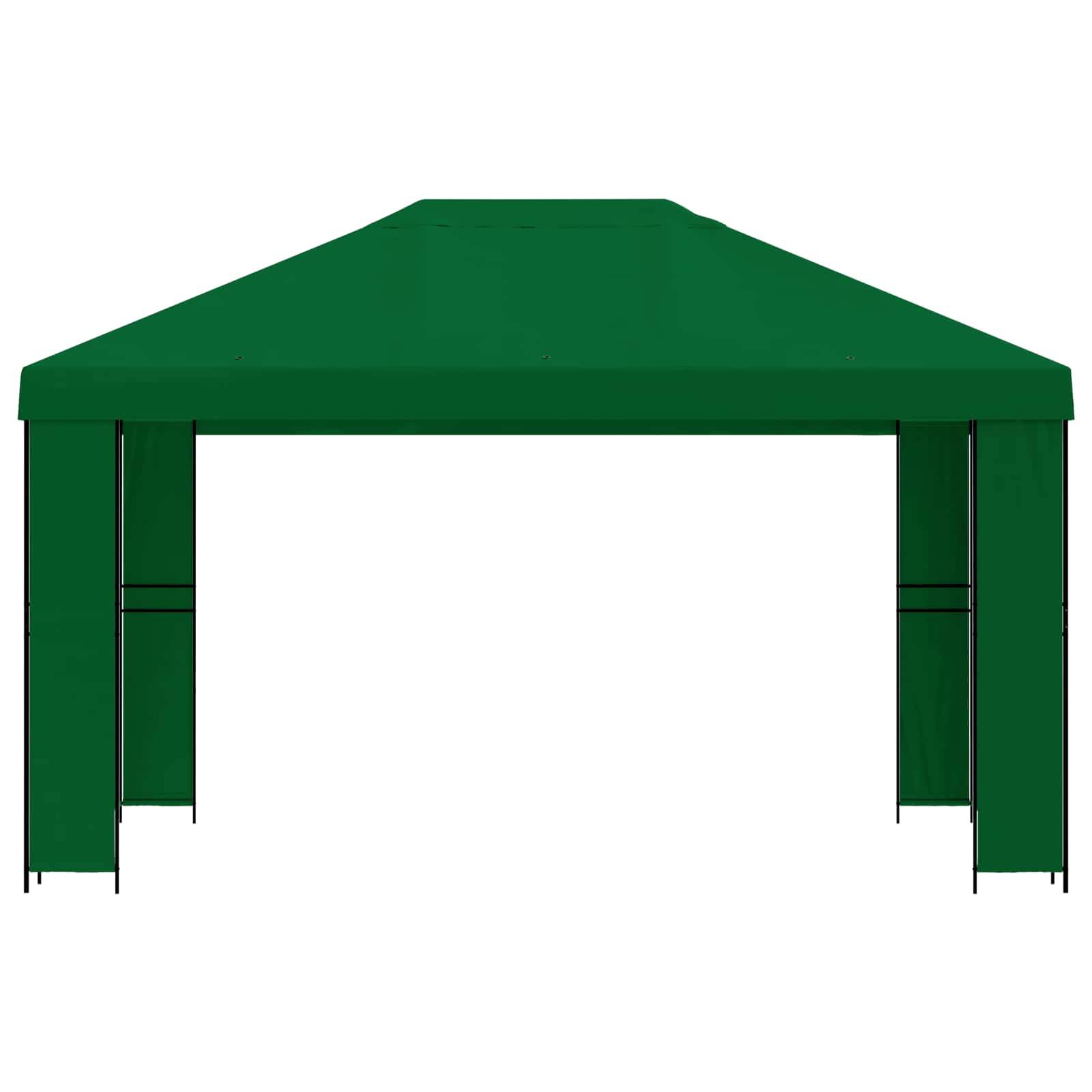 vidaXL Pavillon 4 x 3 m Grün Polyester und Stahl 190