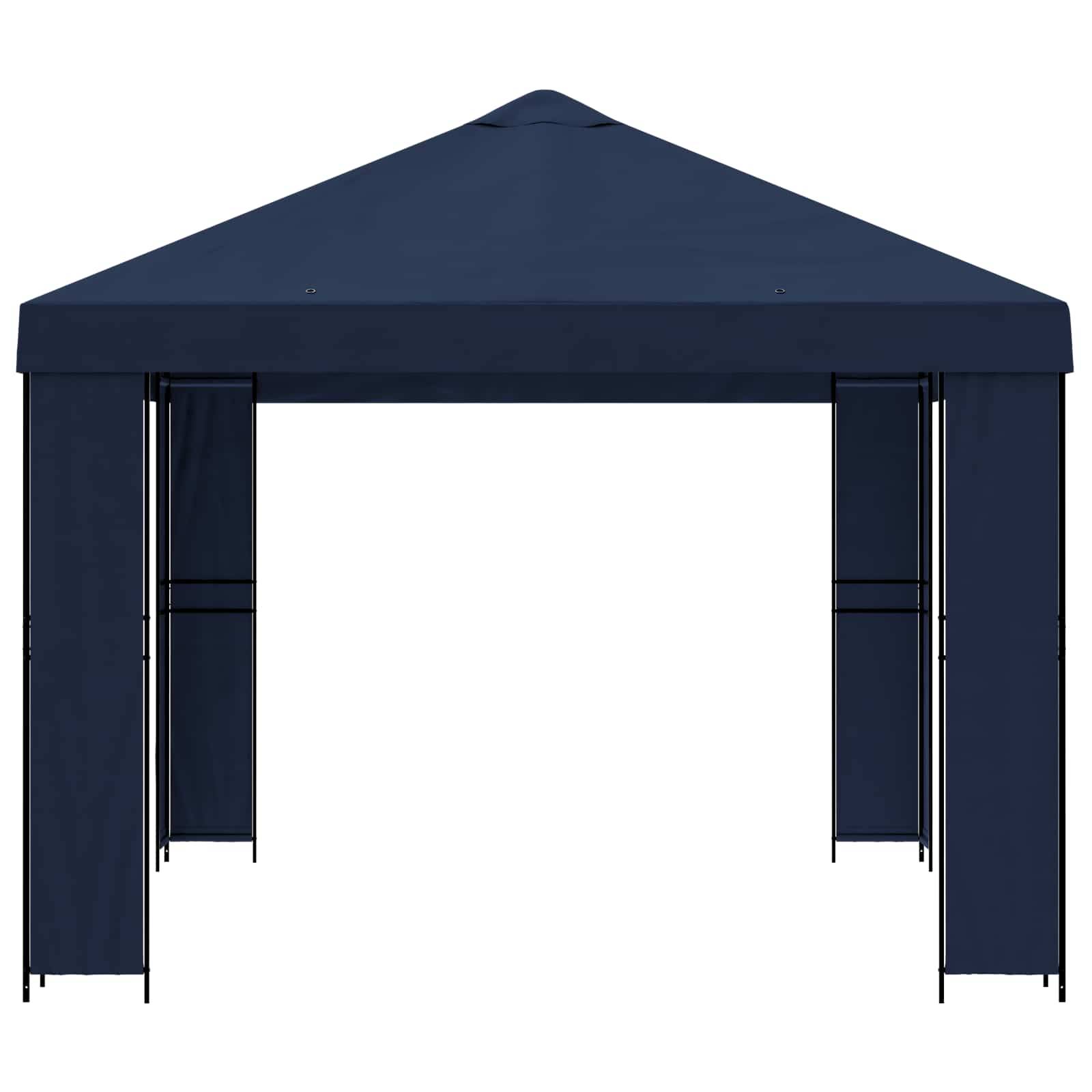 vidaXL Pavillon 4 x 3 m Blau Polyester und Stahl 190