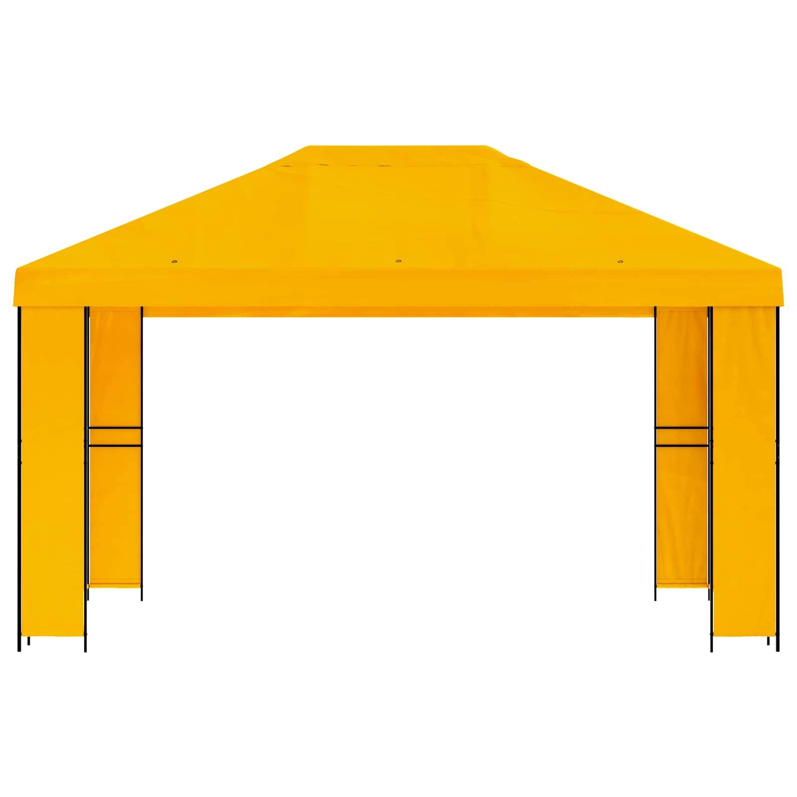 vidaXL Pavillon 4 x 3 m Gelb Polyester und Stahl 190