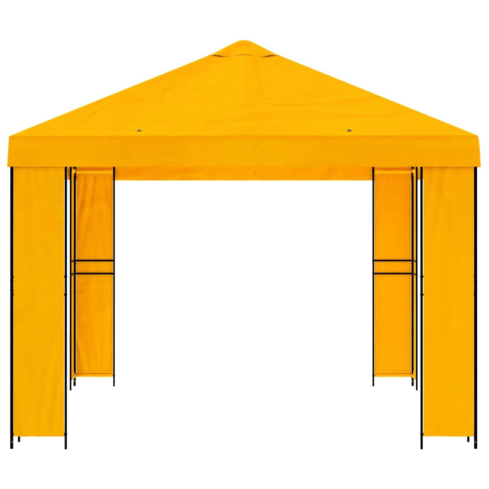 vidaXL Pavillon 4 x 3 m Gelb Polyester und Stahl 190