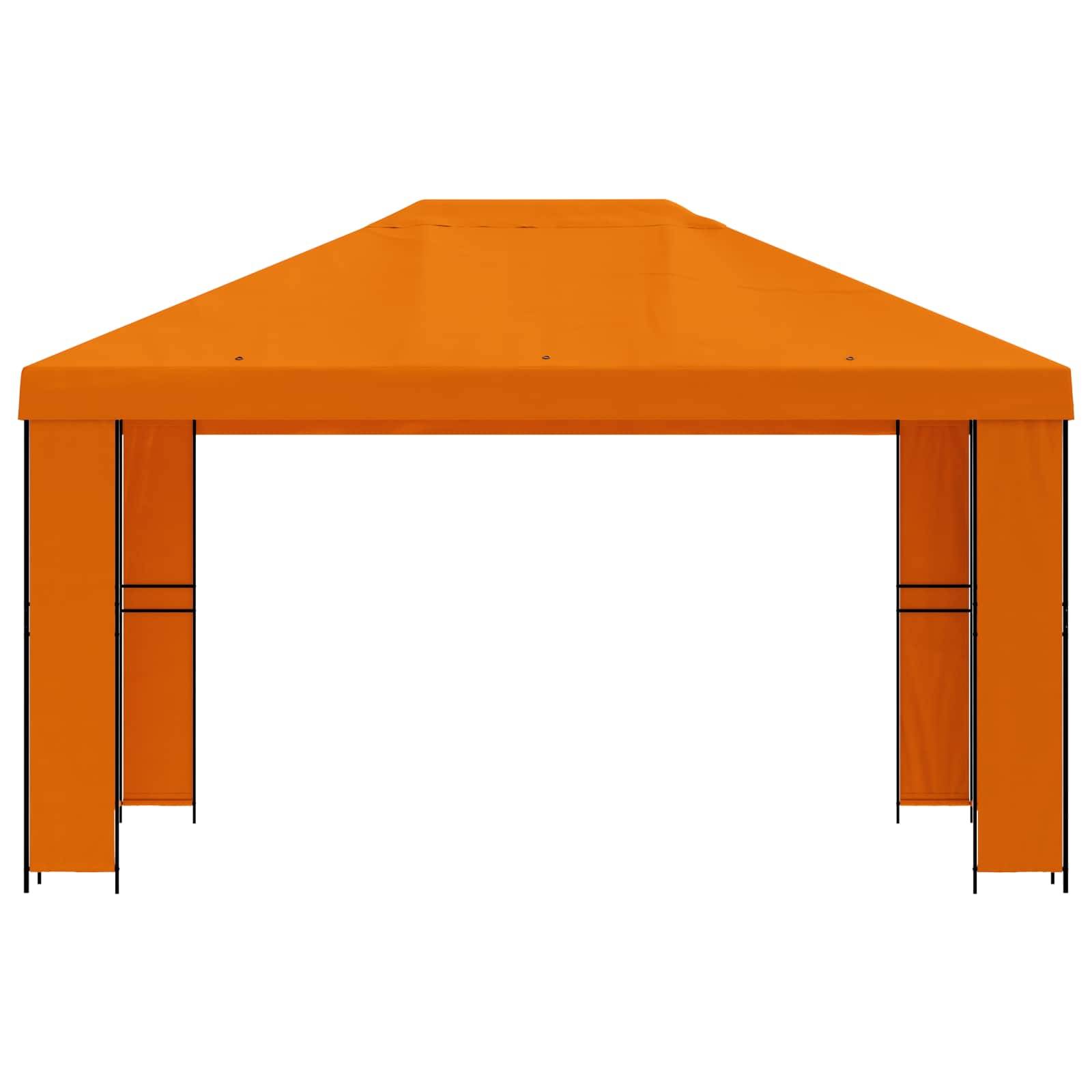 vidaXL Pavillon 4 x 3 m Orange Polyester und Stahl 190