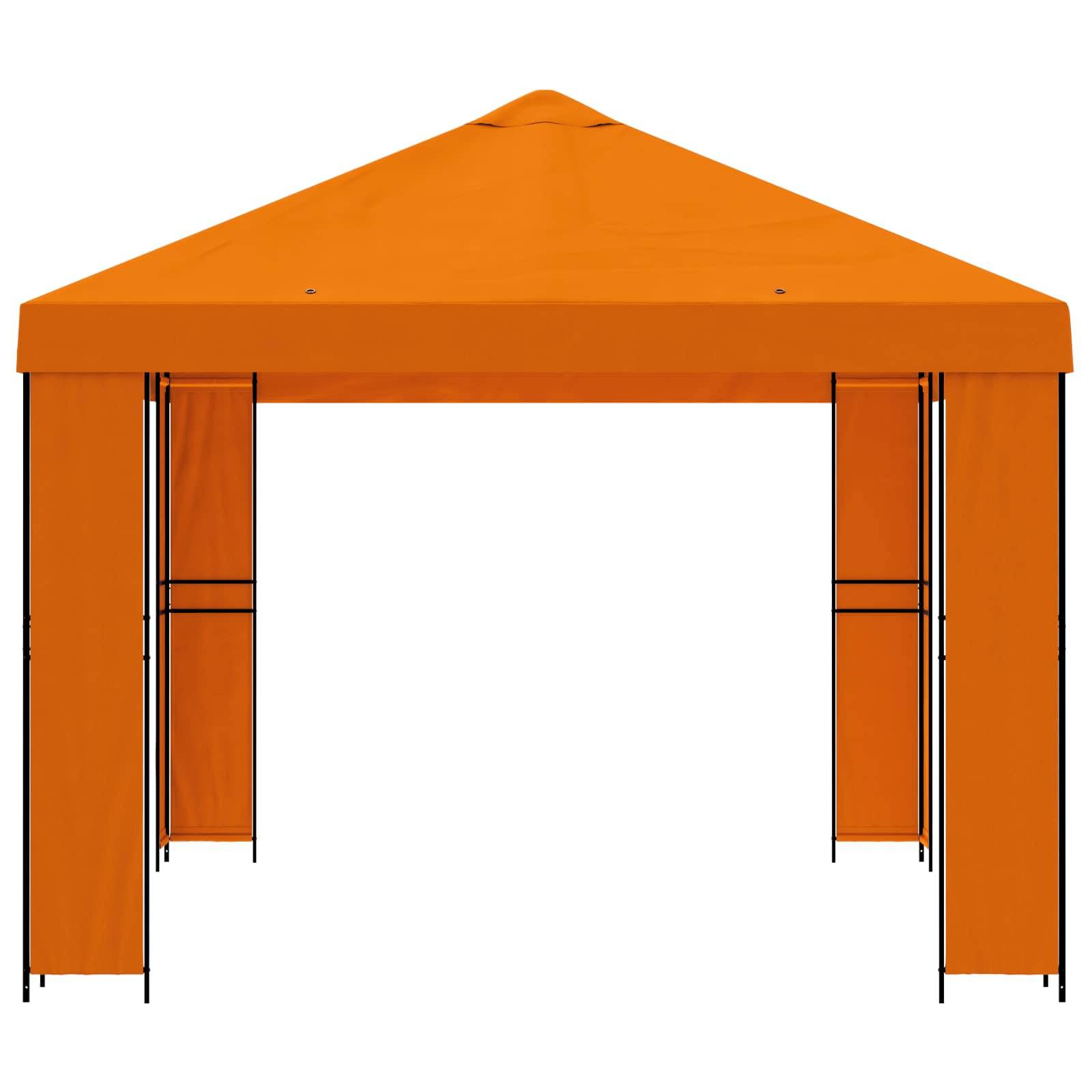 vidaXL Pavillon 4 x 3 m Orange Polyester und Stahl 190