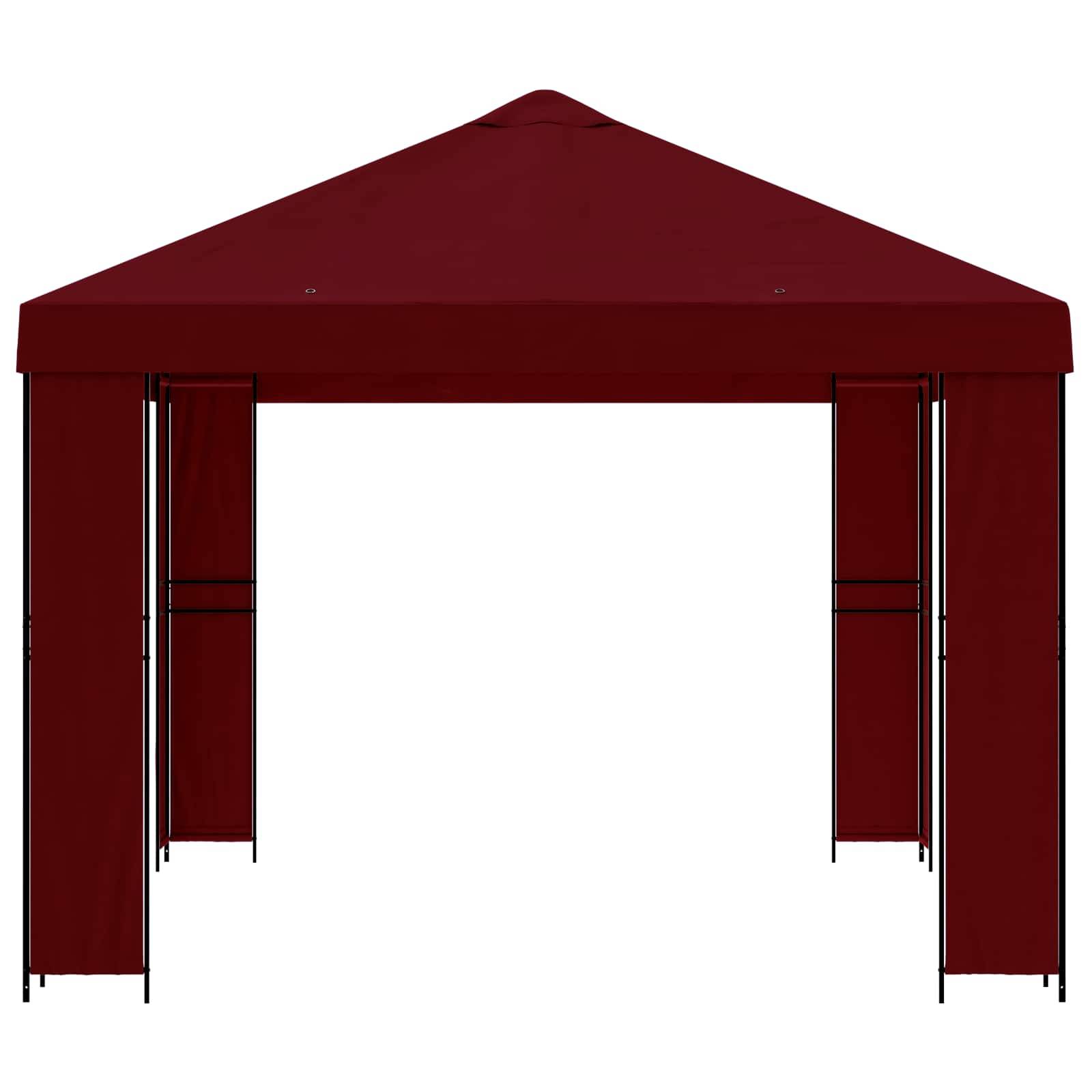vidaXL Pavillon 4 x 3 m Bordeauxrot Polyester und Stahl 190