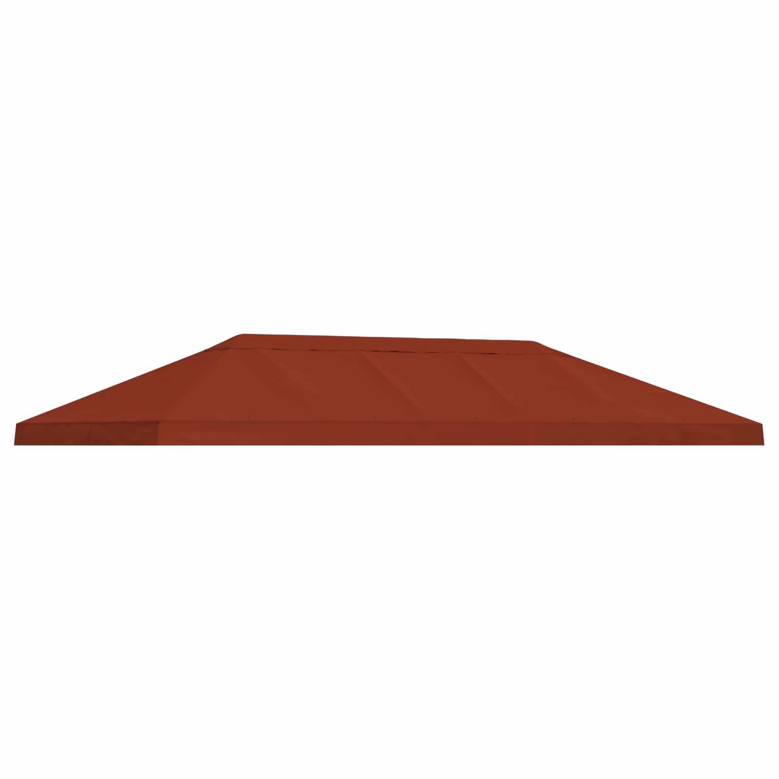vidaXL Pavillon-Blendenbezug 6 x 3 m Terrakotta Polyester 190