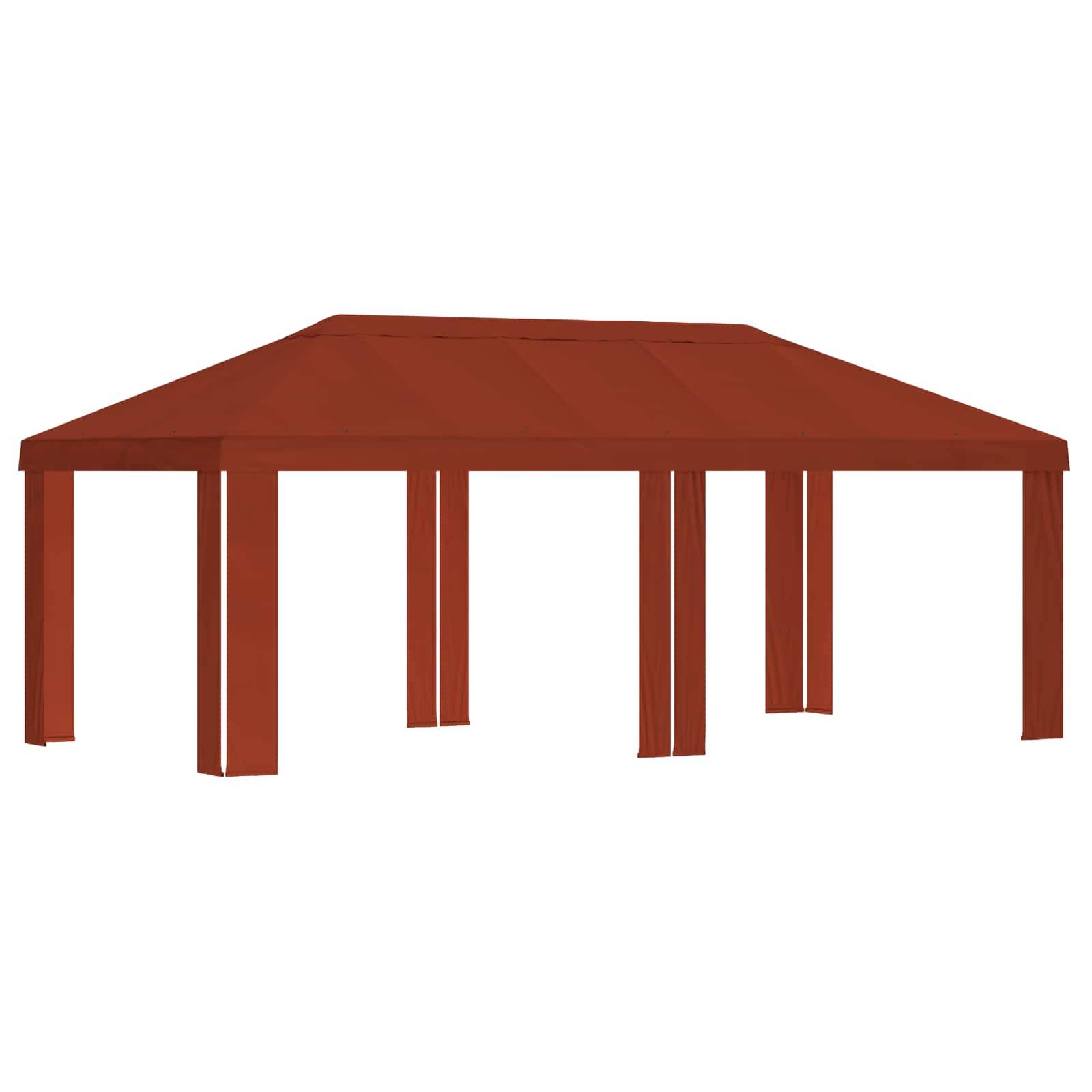 vidaXL Gazebo Abdeckung 6 x 3 m Terrakotta Polyester 190