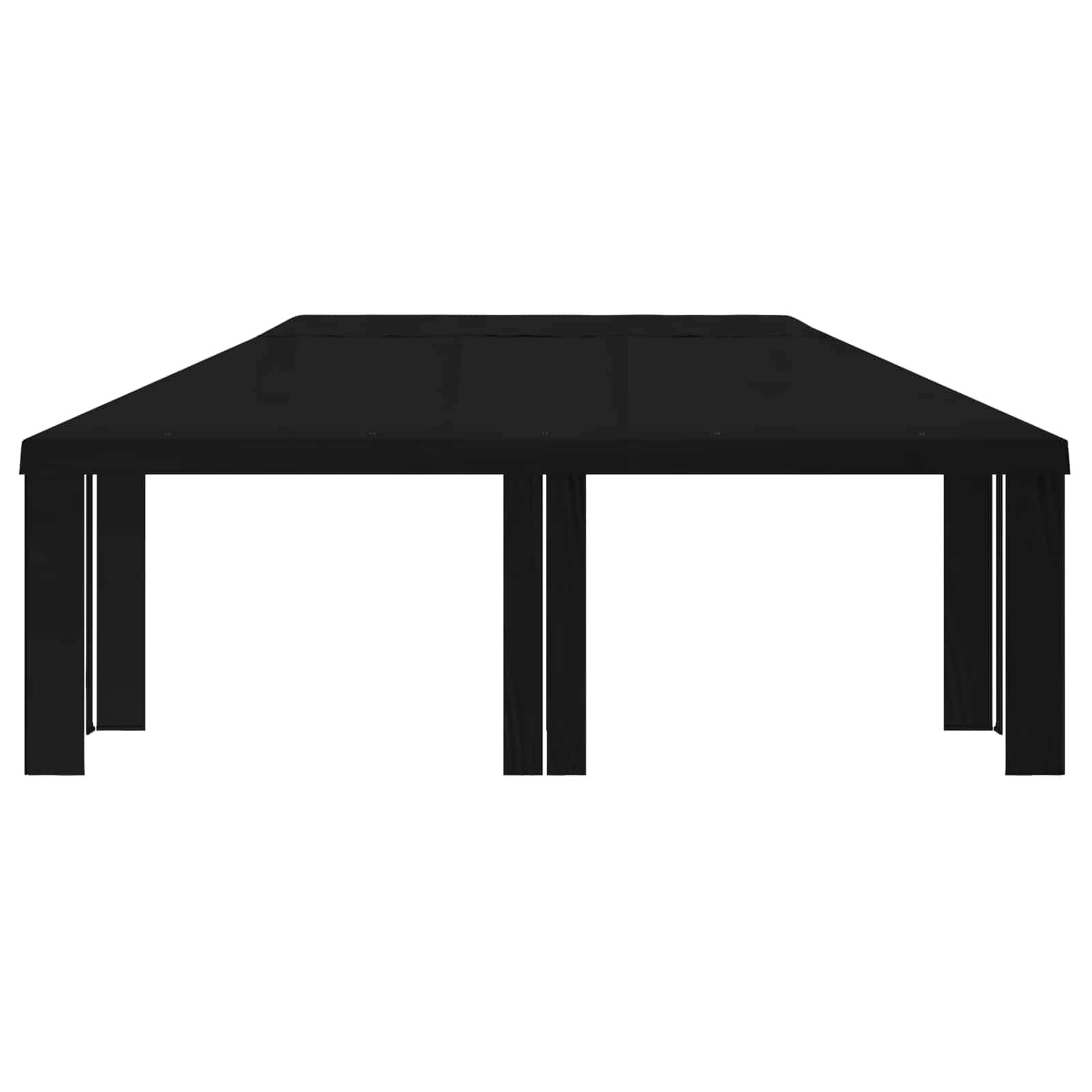 vidaXL Gazebo Abdeckung 6 x 3 m Schwarz Polyester 190
