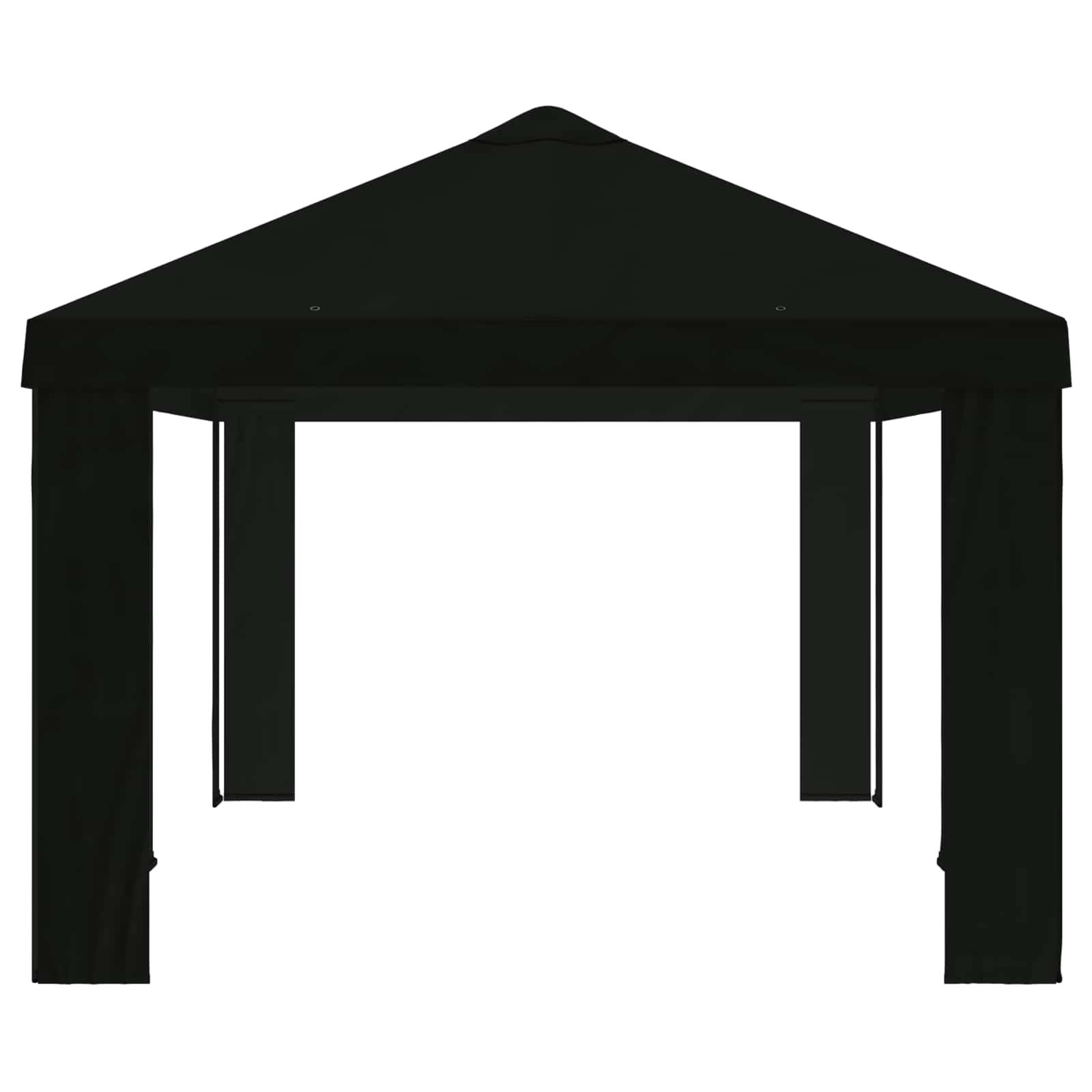 vidaXL Gazebo Abdeckung 6 x 3 m Schwarz Polyester 190