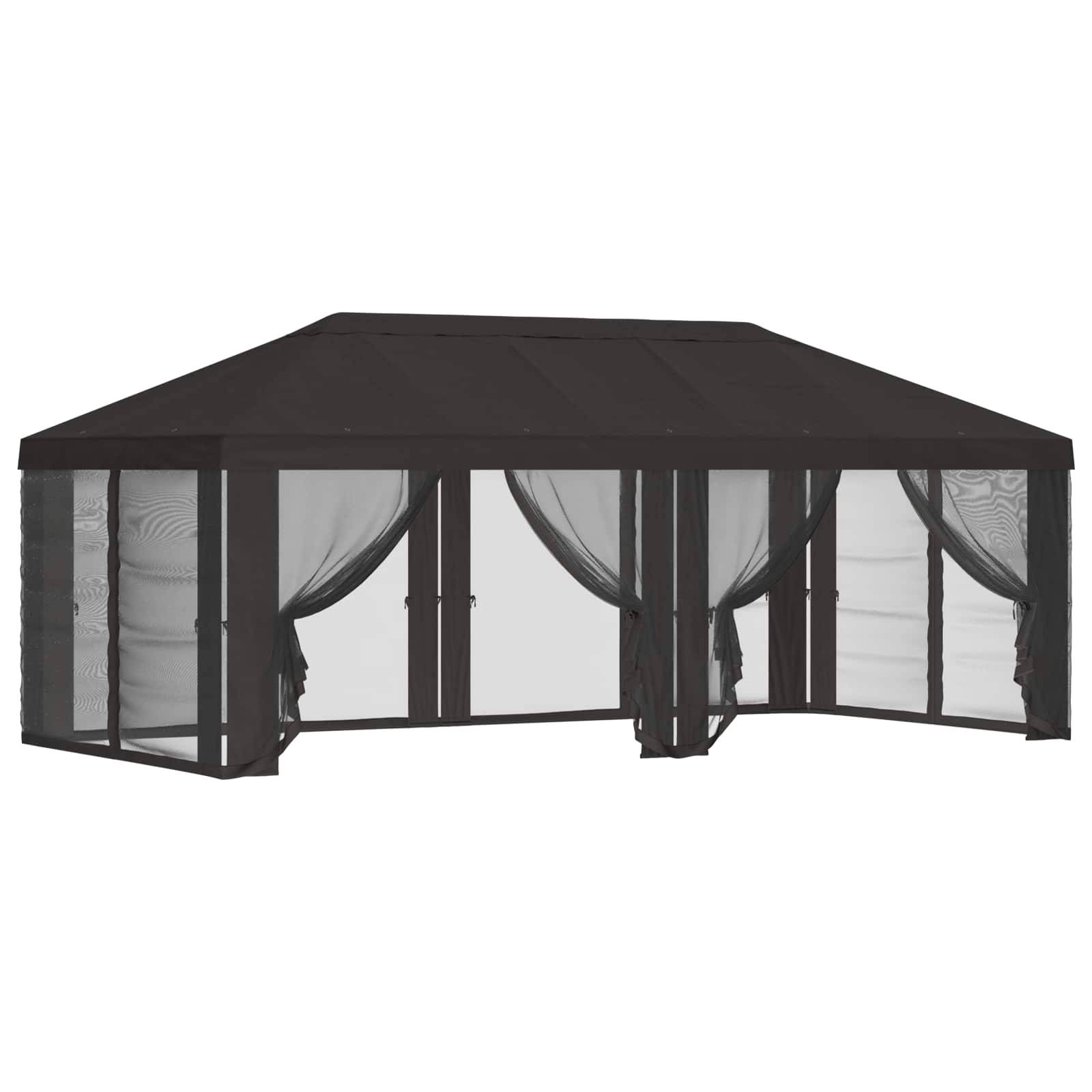 vidaXL Pavillon Dach mit Seitenwänden Anthrazit 600,5 x 300,5 cm