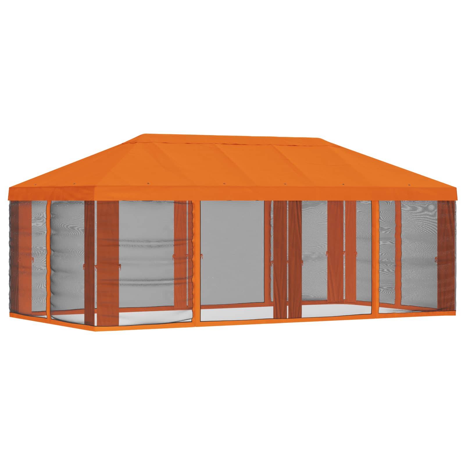 vidaXL Pavillon Dach mit Seitenwänden Orange 600,5 x 300,5 cm