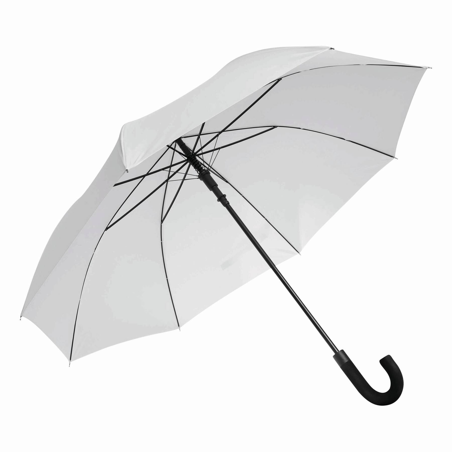 Stockschirm Herren Damen Stabil Automatik Regenschirm Groß Ø119 cm Weiß L96cm