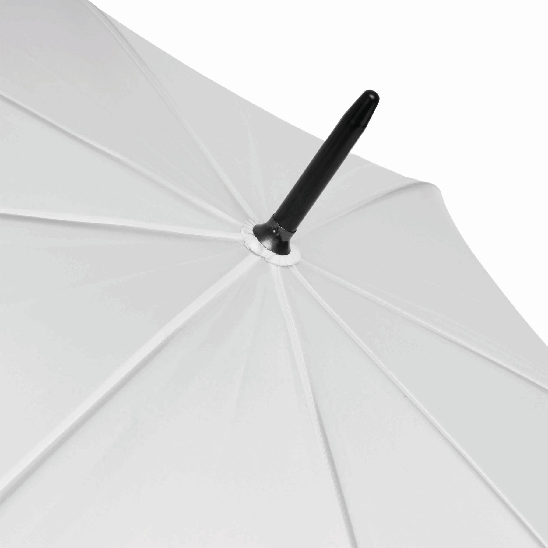 Stockschirm Herren Damen Stabil Automatik Regenschirm Groß Ø119 cm Weiß L96cm