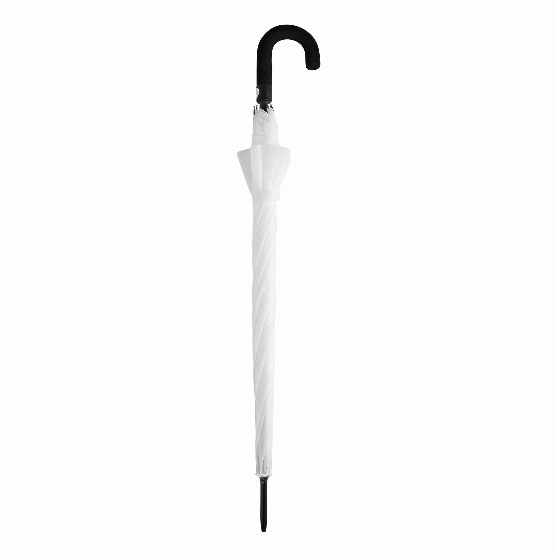 Stockschirm Herren Damen Stabil Automatik Regenschirm Groß Ø119 cm Weiß L96cm
