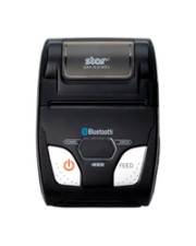 Tragbarer Star Micronics Bluetooth-Bondrucker mit Vorschub- und Einschaltknöpfen an der Vorderseite.