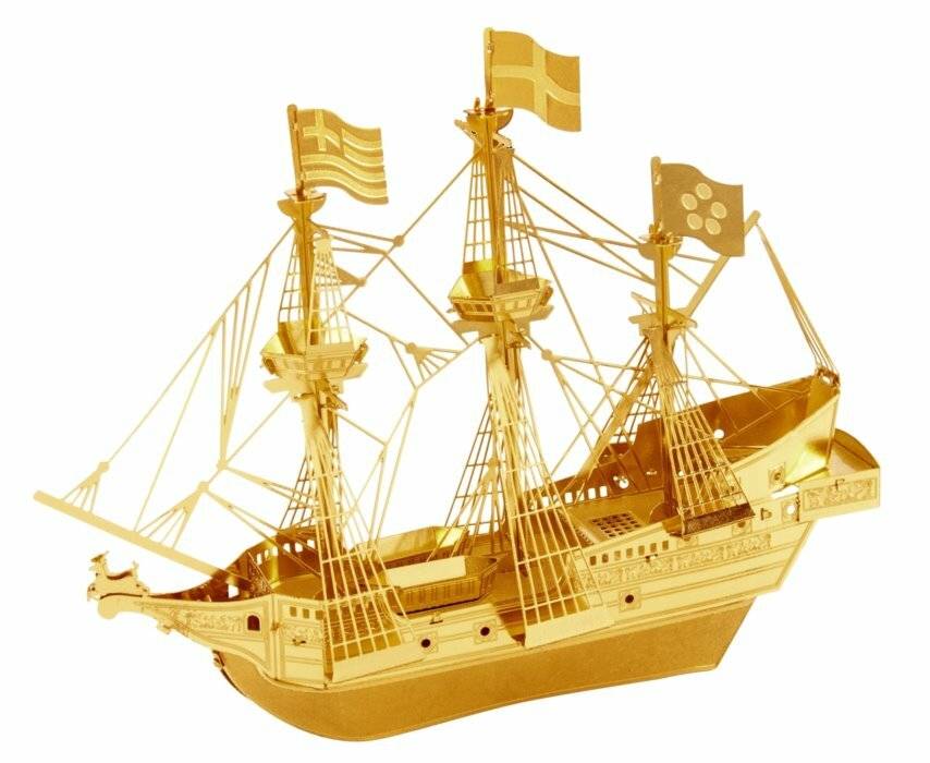 METAL EARTH 3D-Puzzle Schiff Golden Hind (gold)