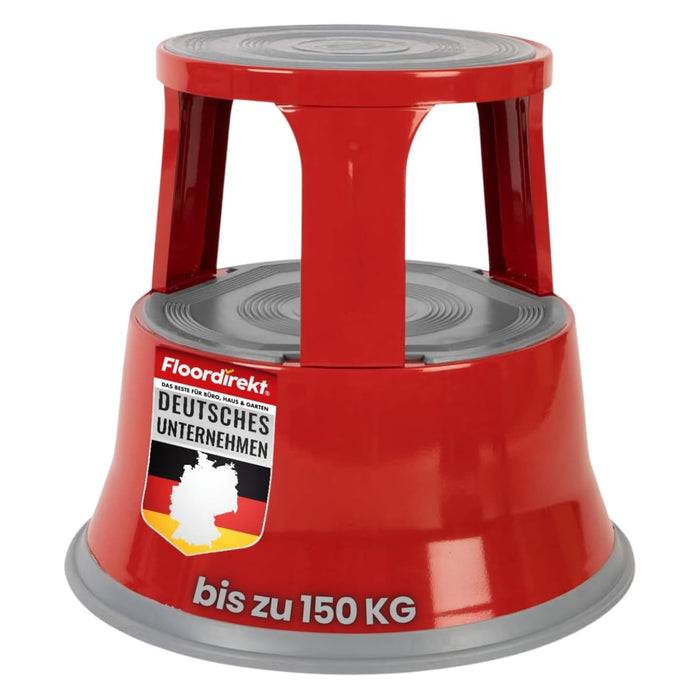 FLOORDIREKT Rollhocker - Hocker für Büro oder Gewerbe - TÜV & GS geprüft - Blau