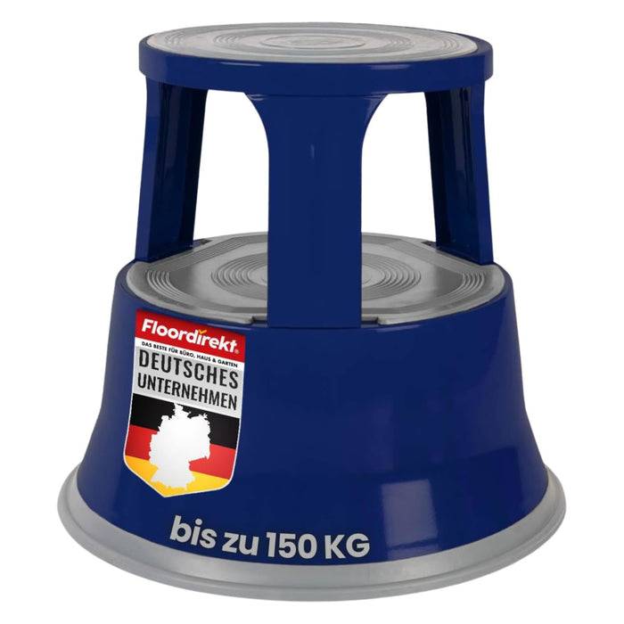 FLOORDIREKT Rollhocker - Hocker für Büro oder Gewerbe - TÜV & GS geprüft - Grau