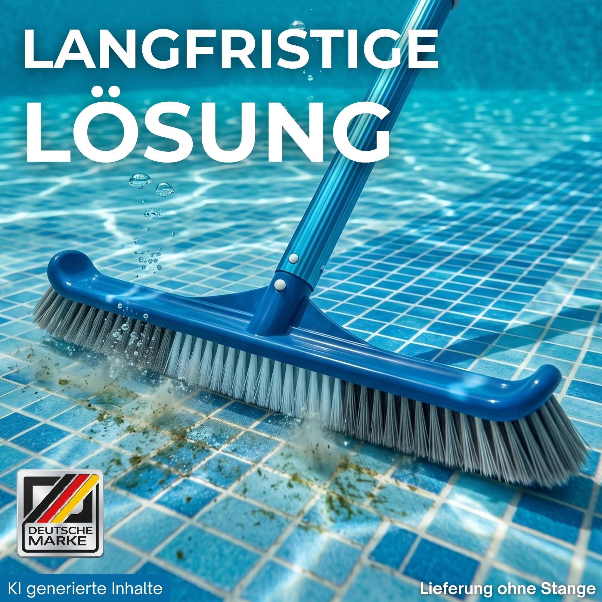Poolbürste für Boden und Wände - Komfort Poolbesen mit gebogenen Enden für effektive Pool Reinigung Poolbesen für Teleskopstange