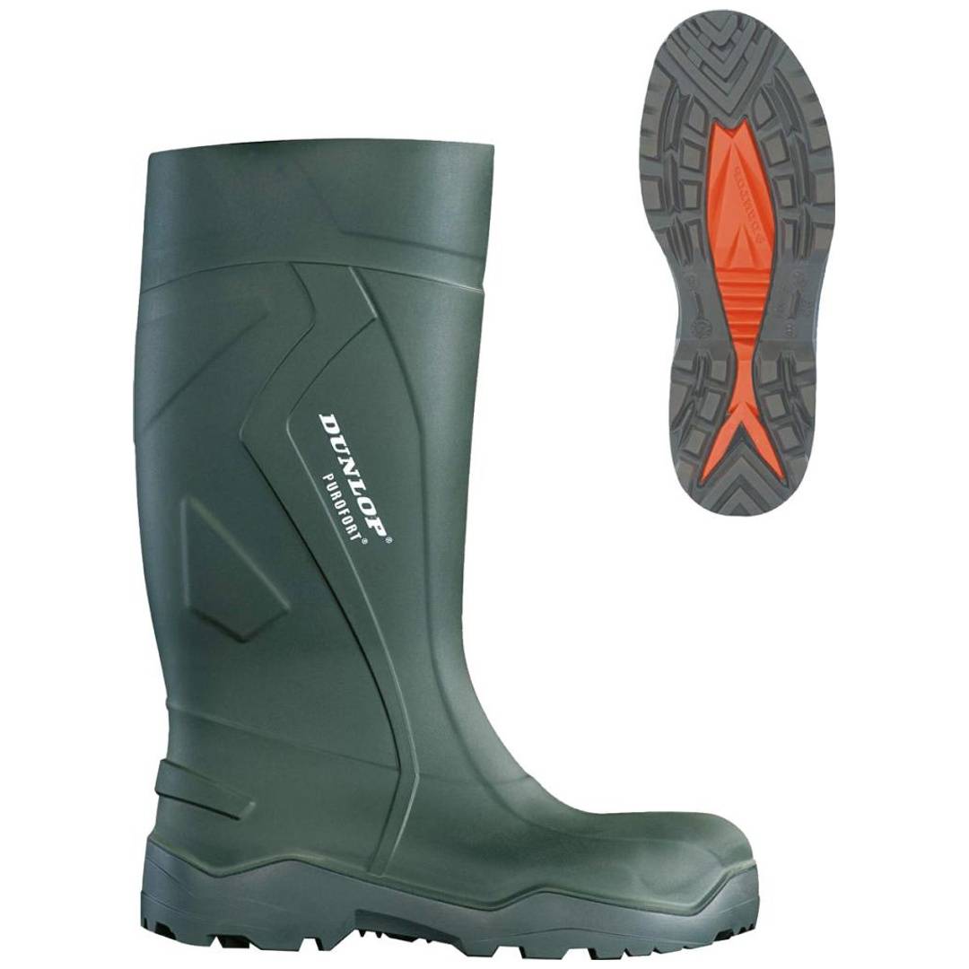 Dunlop Sicherheitsgummistiefel Purofort+ full safety S5 SRC Gr. 44 grün