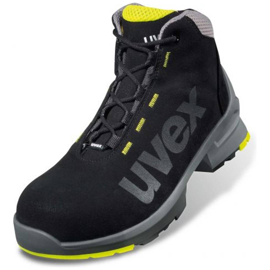 UVEX Sicherheitsstiefel uvex 1 8545 S2 ESD SRC DGUV W11 Gr. 44 schwarz/lime