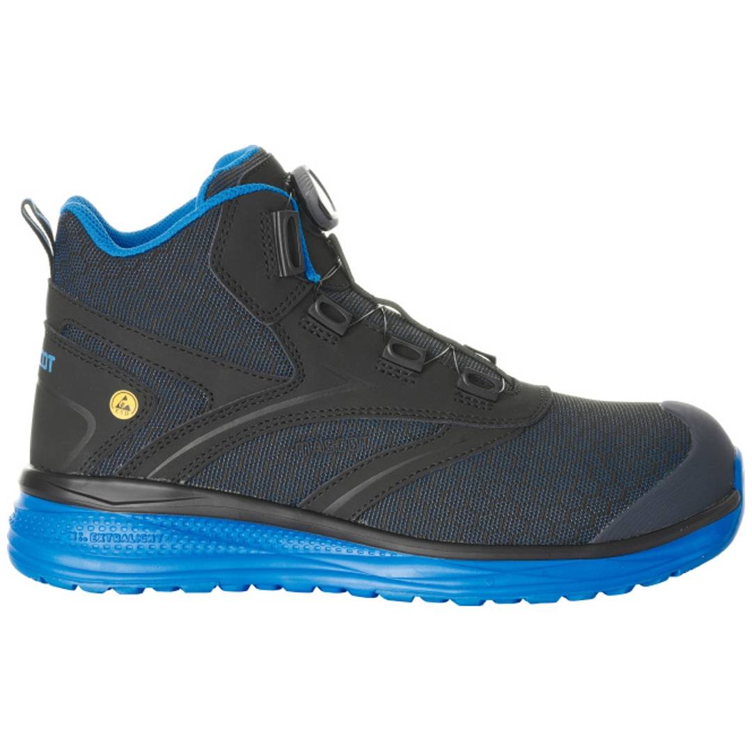 Mascot Sicherheitsstiefel S1P mit BOA® Sicherheitsstiefelette S1P Sicherheitsschuhe Gr. 44, schwarz/kornblau