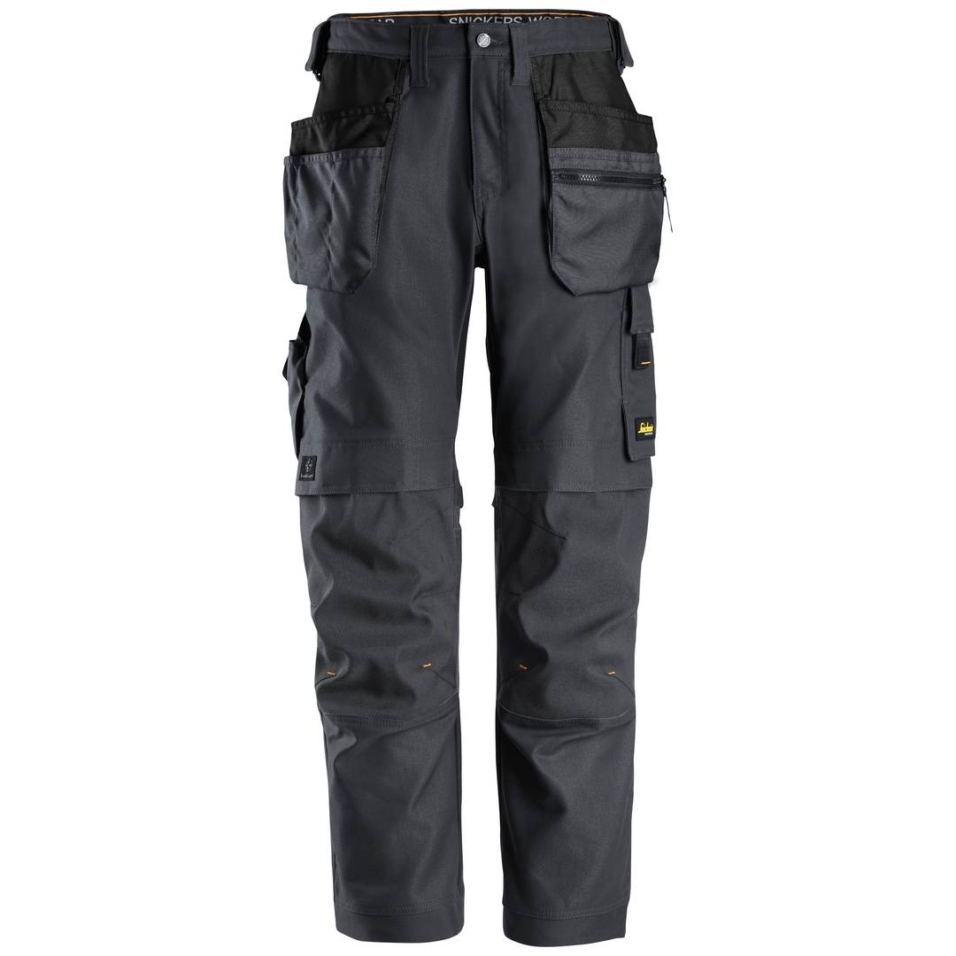 Snickers Workwear AllroundWork Canvas+ Stretch Arbeitshose mit Holstert. 6224 Gr. 52 stahlgrau