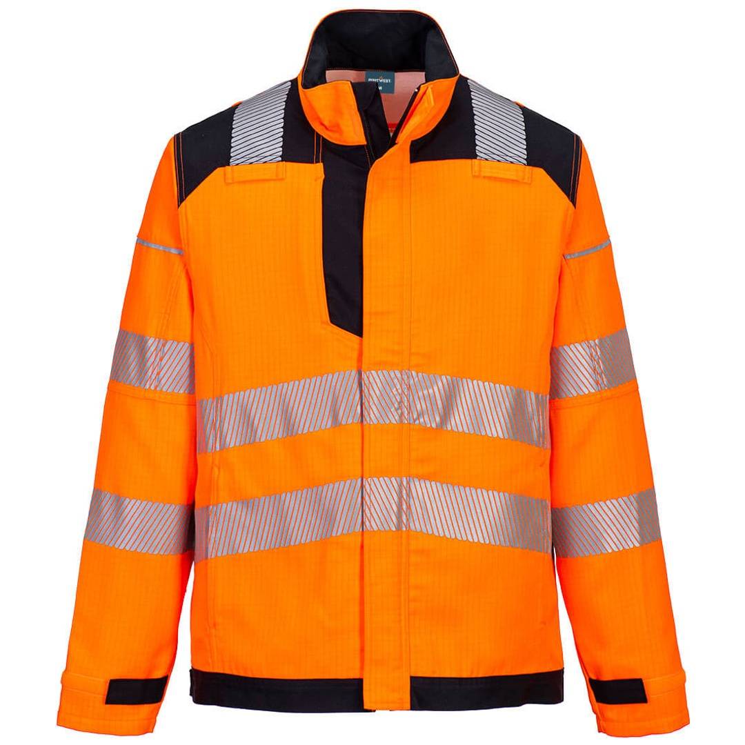 Portwest Warnschutz-Arbeitsjacke PW3 FR722 Gr. L orange/schwarz